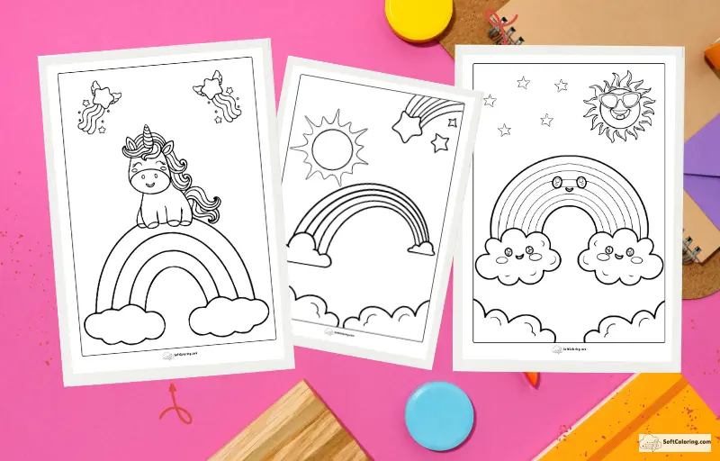 Rainbow Coloring Pages