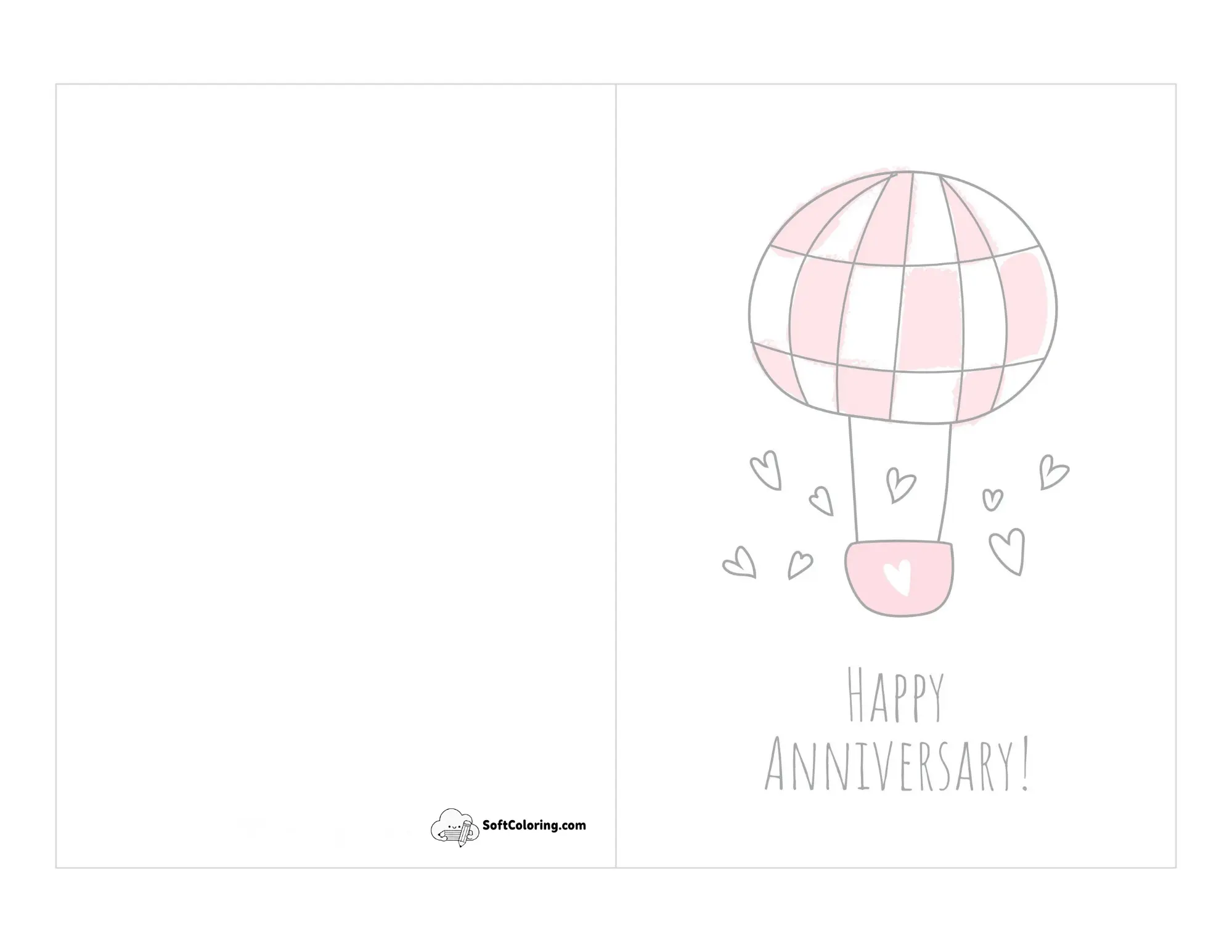 Sweet Printable "Happy Anniversary" Card Template