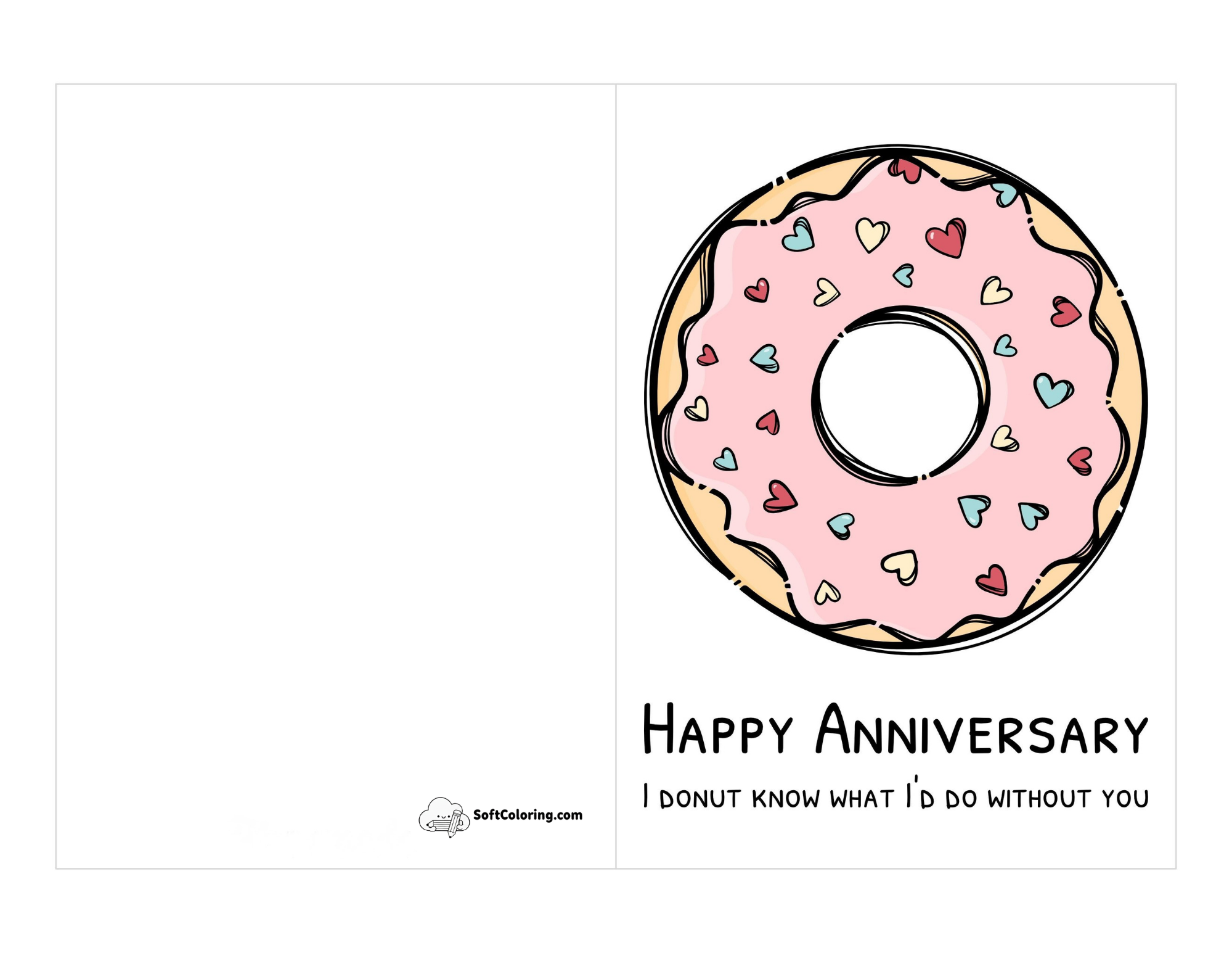 "I Donut Know What I'd Do Without You" Funny Anniversary Card