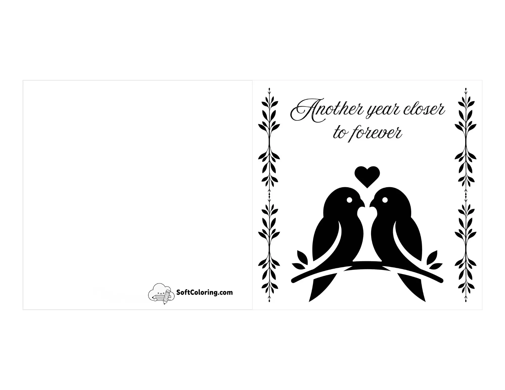 Closer To Forever Love Birds Anniversary Card