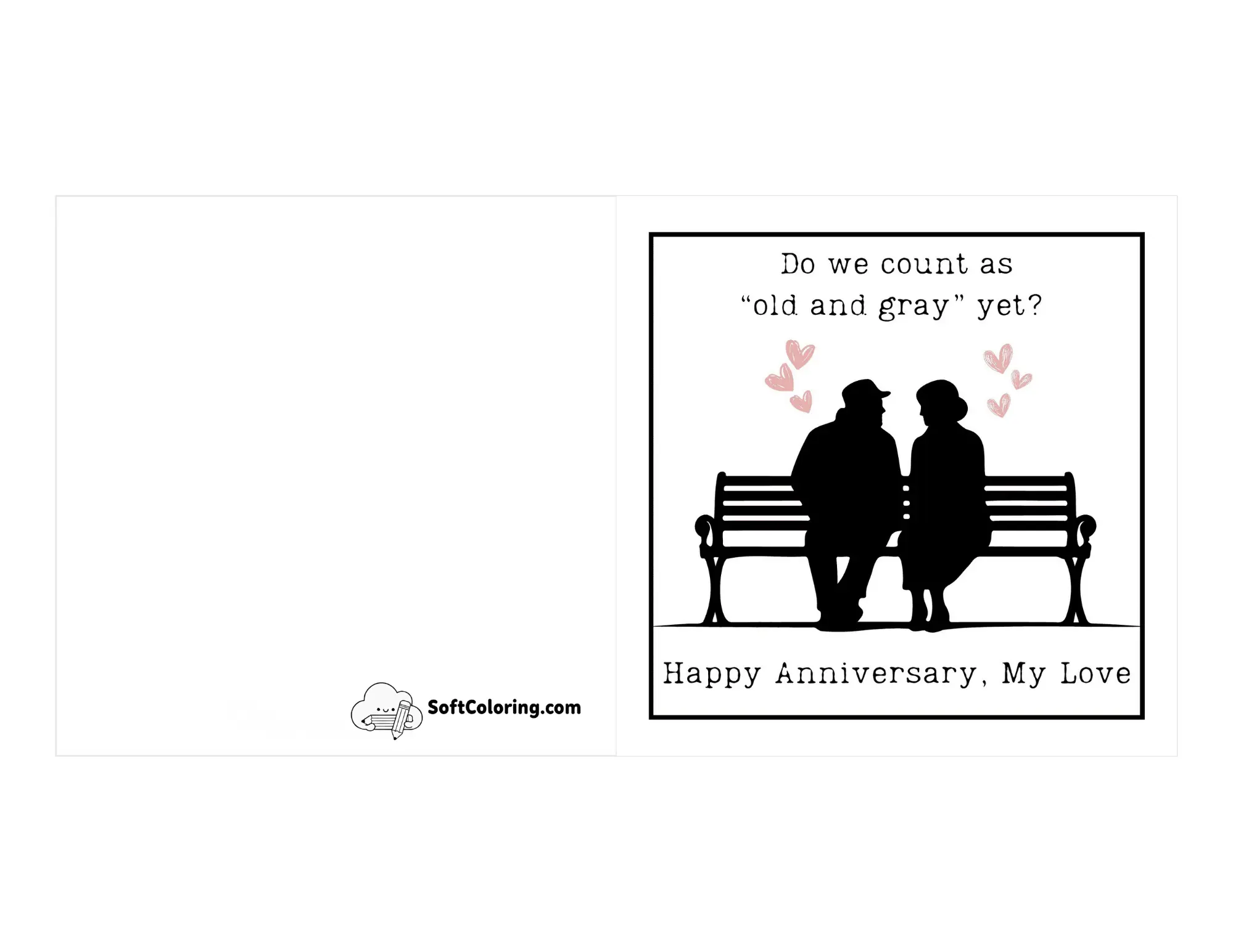 "Old And Gray" Printable Anniversary Card