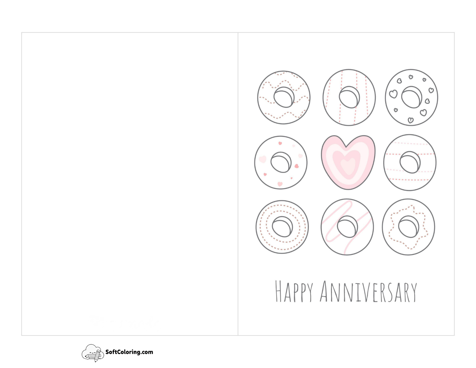 Sweet "Happy Anniversary" Printable Card Template