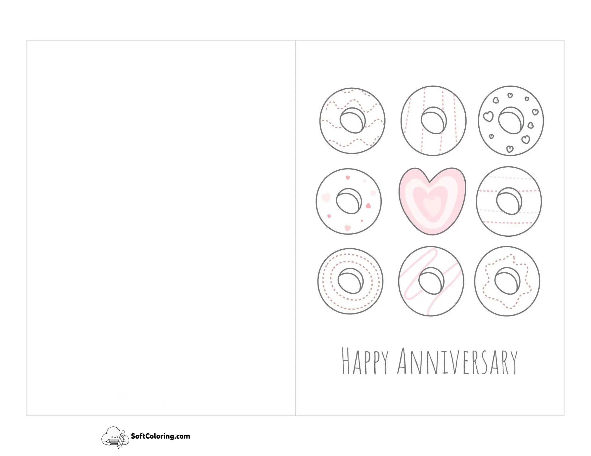 Sweet "Happy Anniversary" Printable Card Template