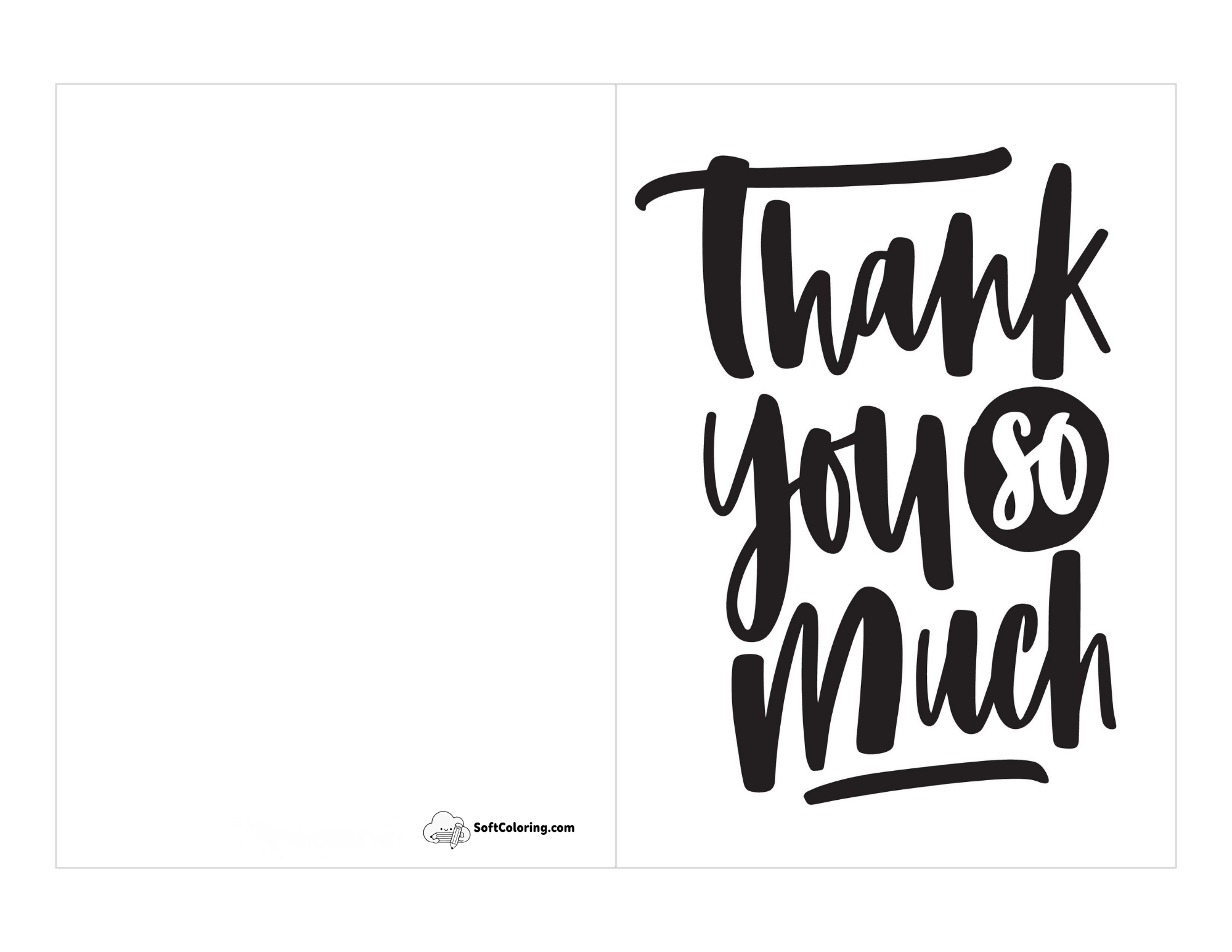 "Thank You So Much" Printable Card