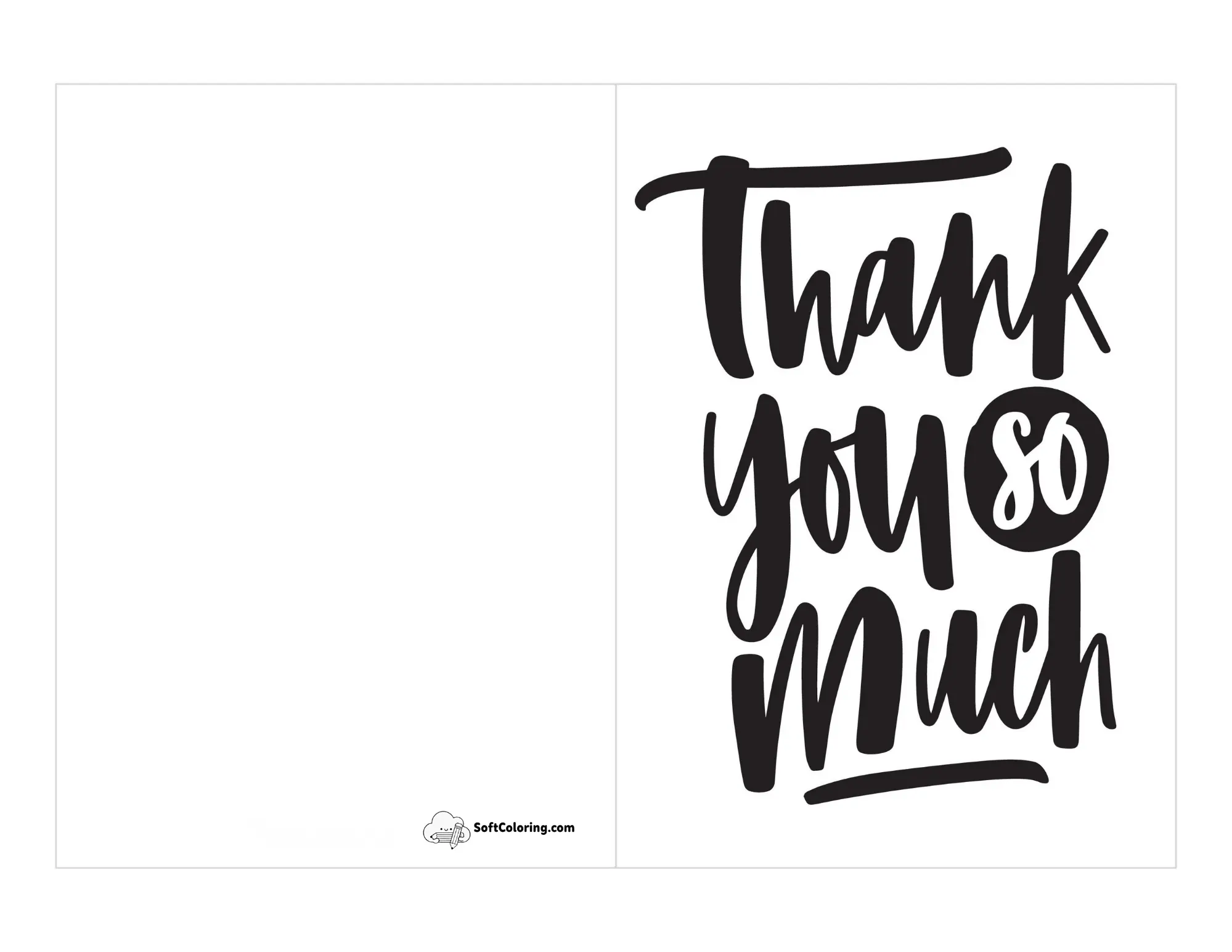 "Thank You So Much" Printable Card