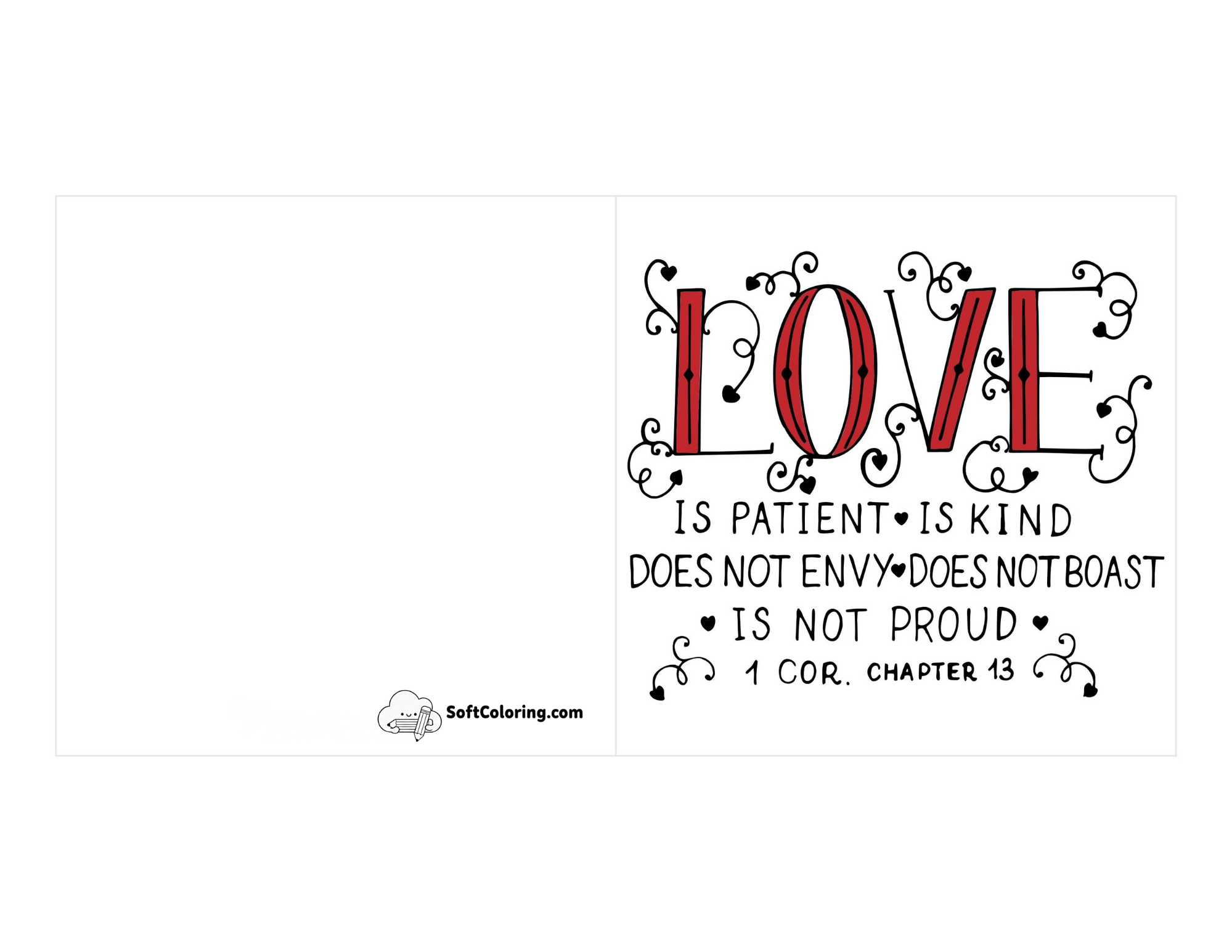 "1 Corinthians 13" Printable Anniversary Card
