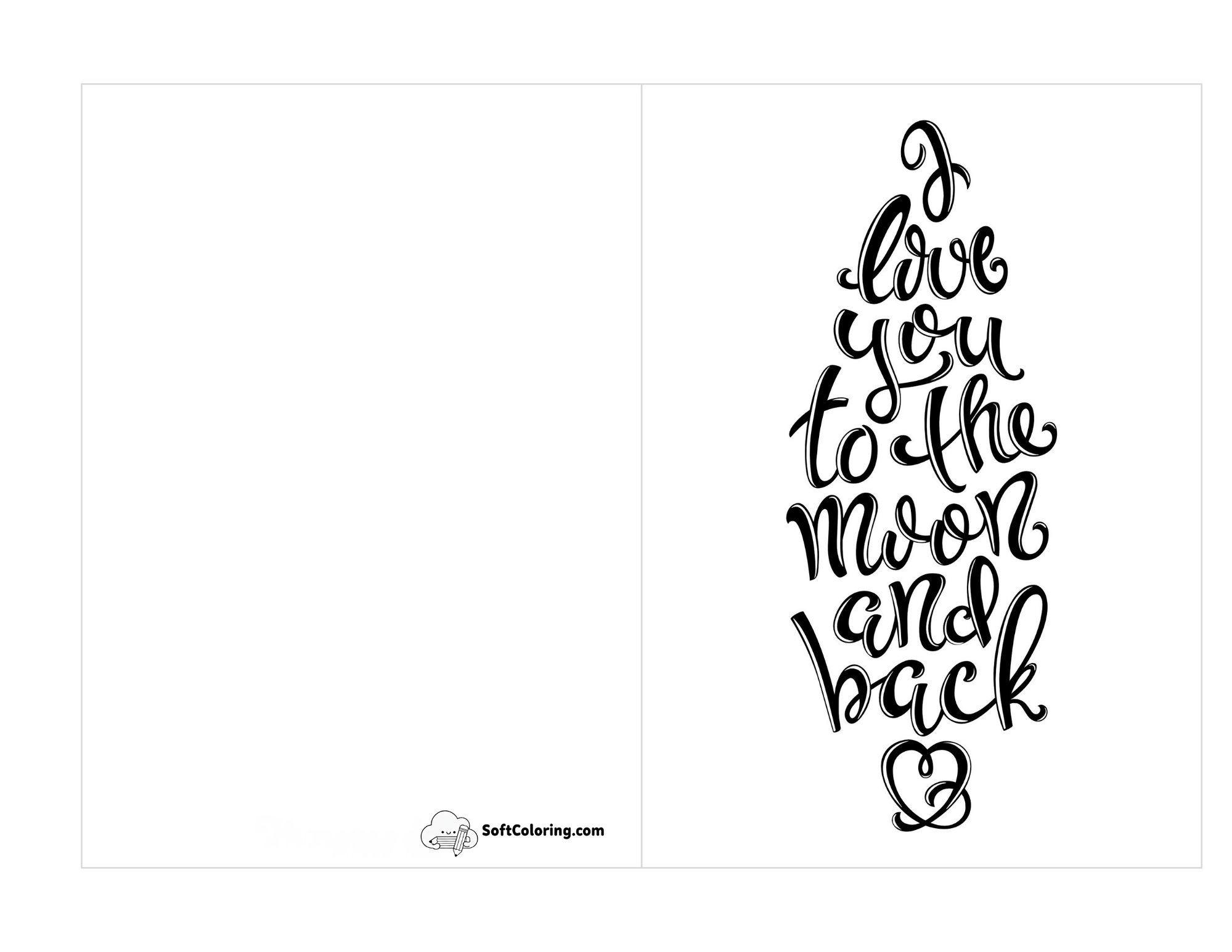 "I Love You To The Moon And Back" Word Art Rocket Card