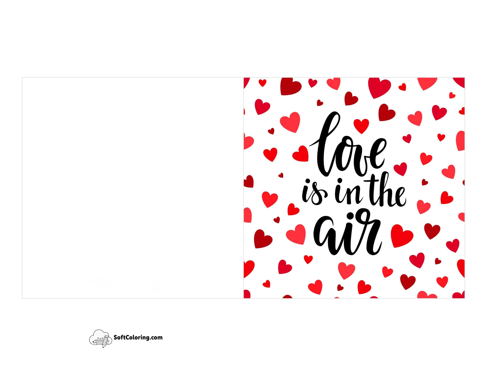 "Love Is In The Air" Mini Hearts Card