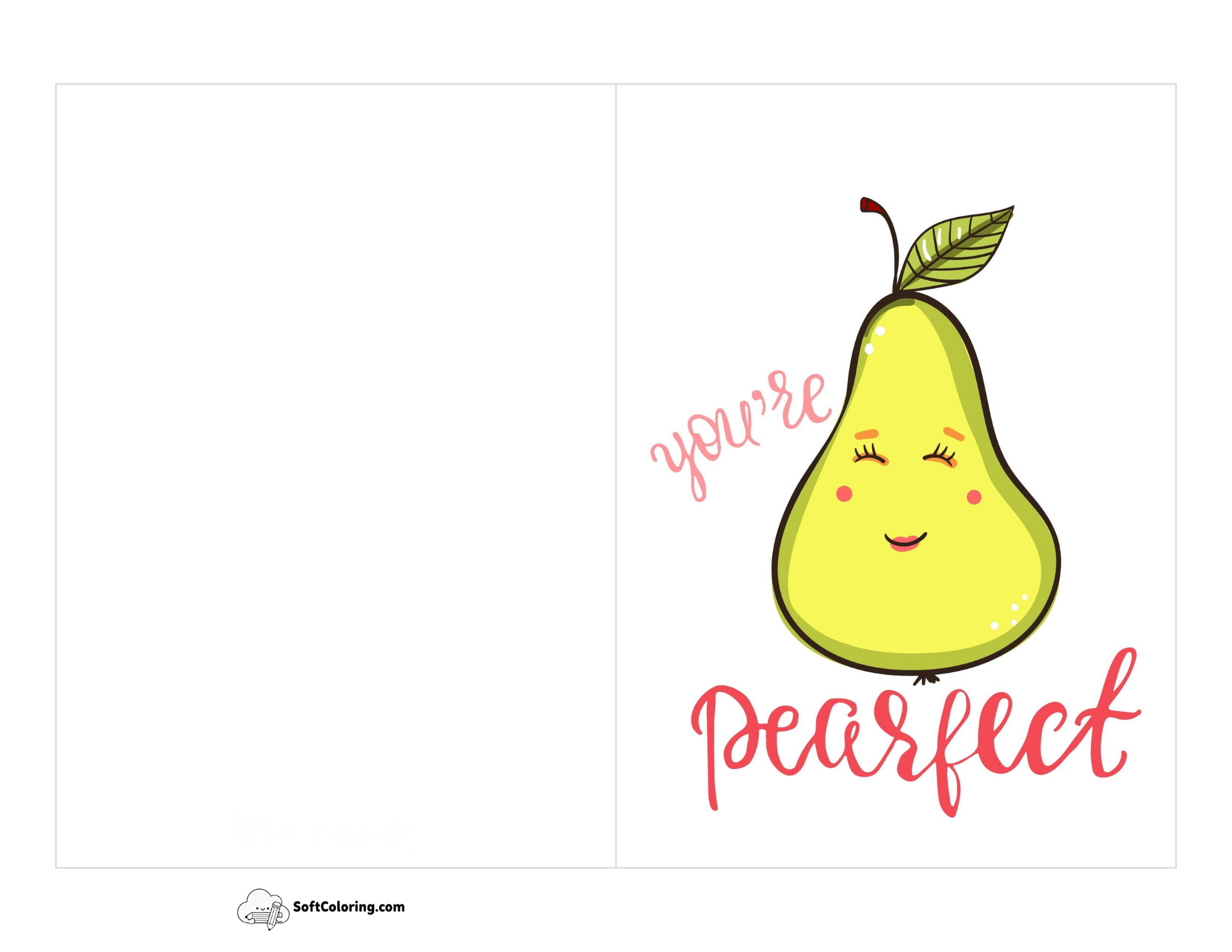 "You're Pear-Fect" Funny Pun Anniversary Card For Wife