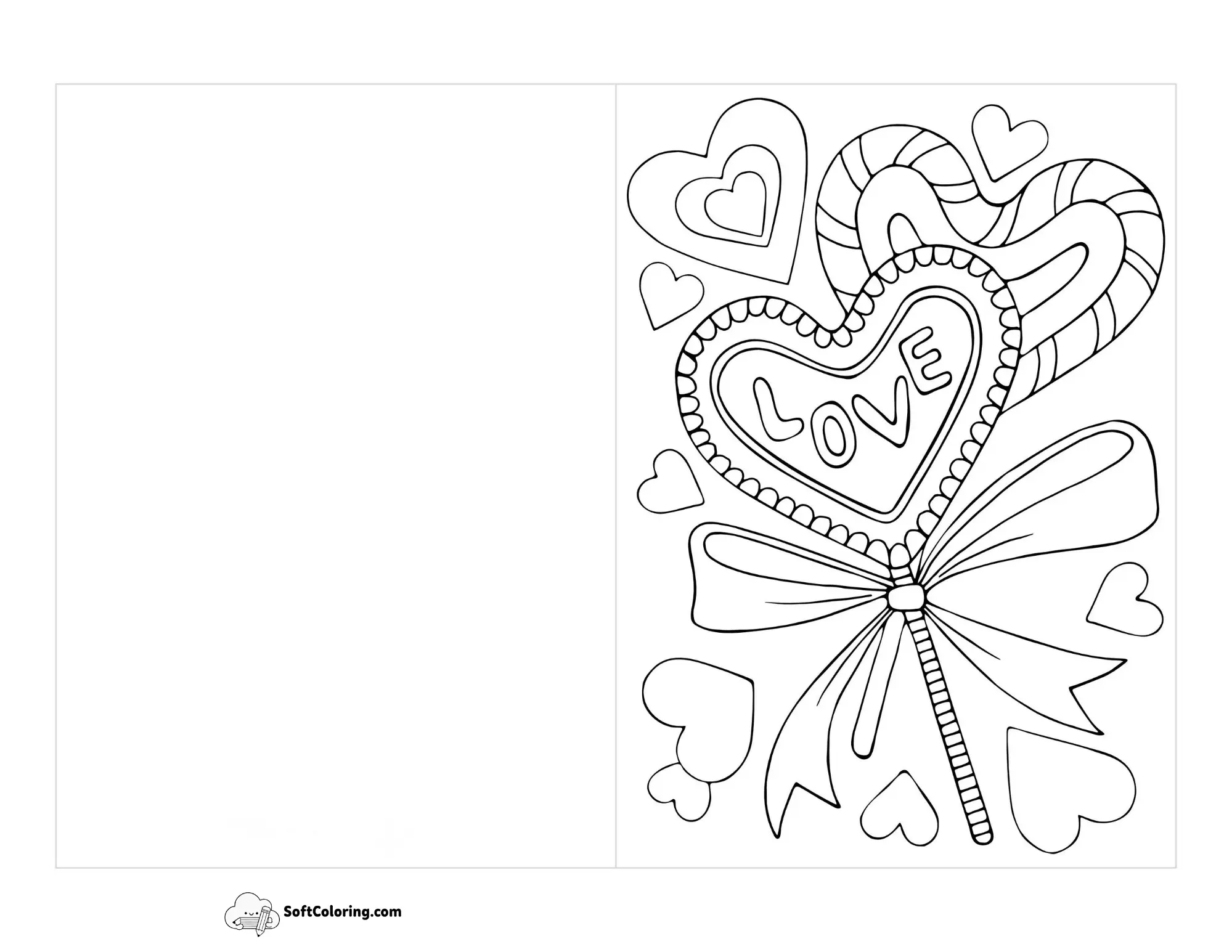 Love Heart Candy Printable Anniversary To Color