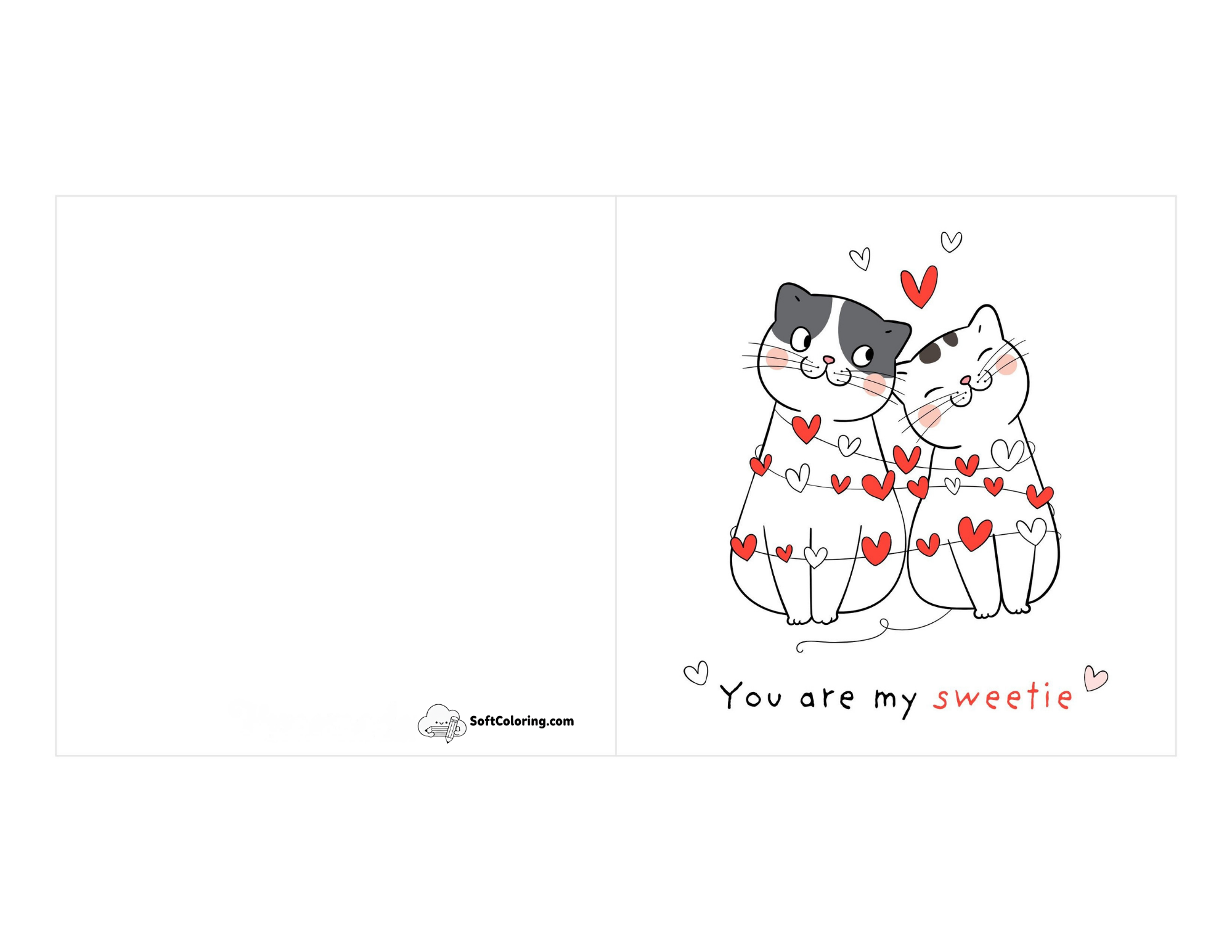 "You Are My Sweetie" Cute Cats Anniversary Card