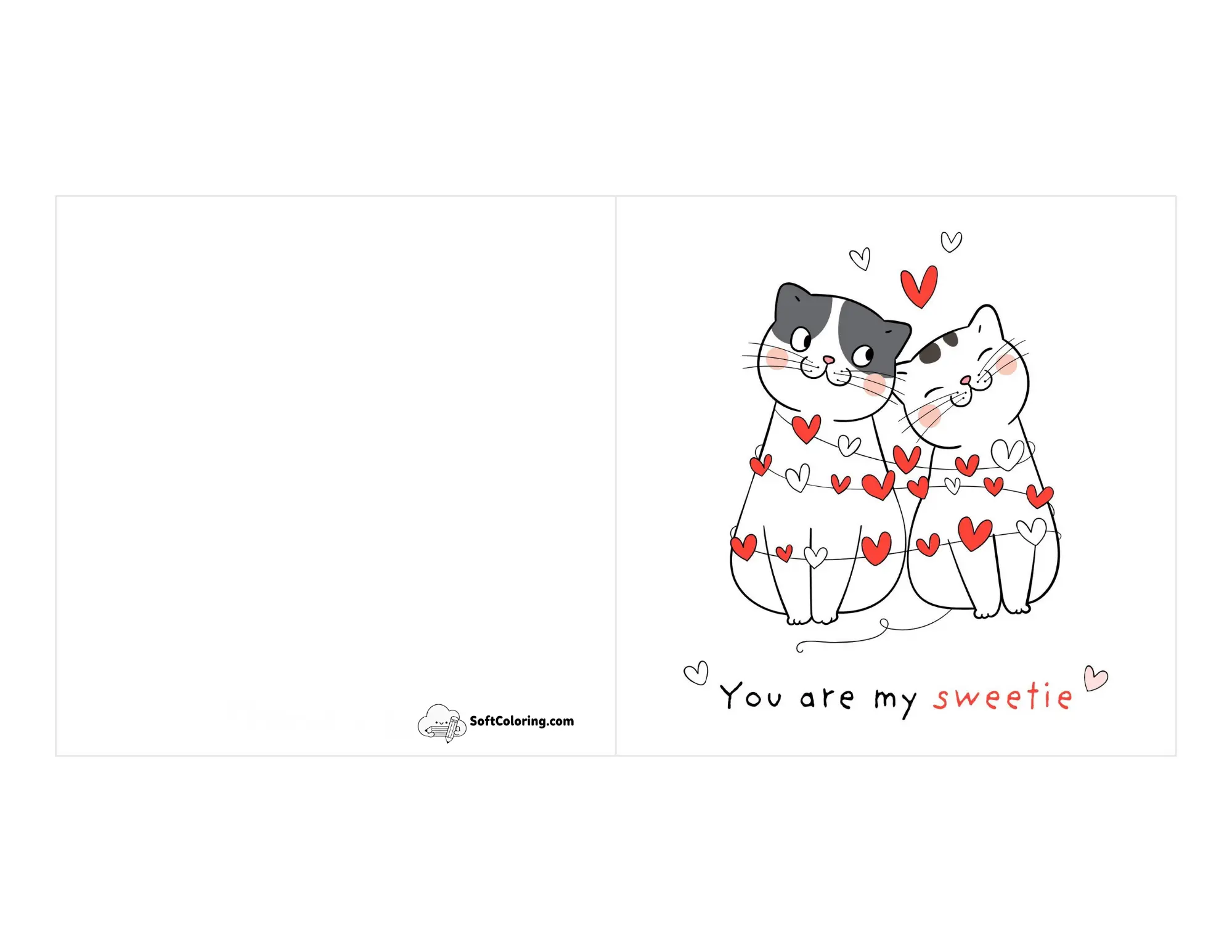 "You Are My Sweetie" Cute Cats Anniversary Card