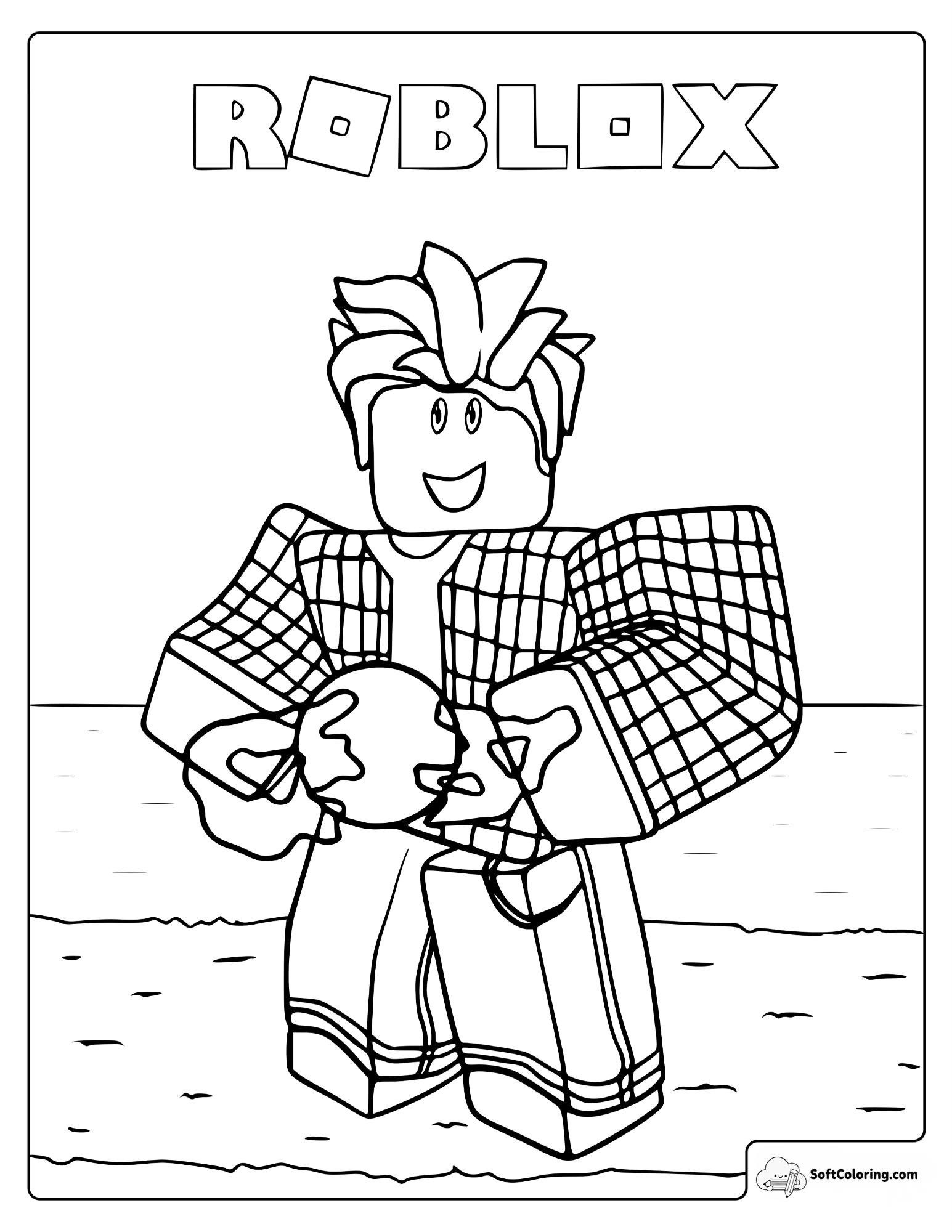 Roblox Guy Coloring Page