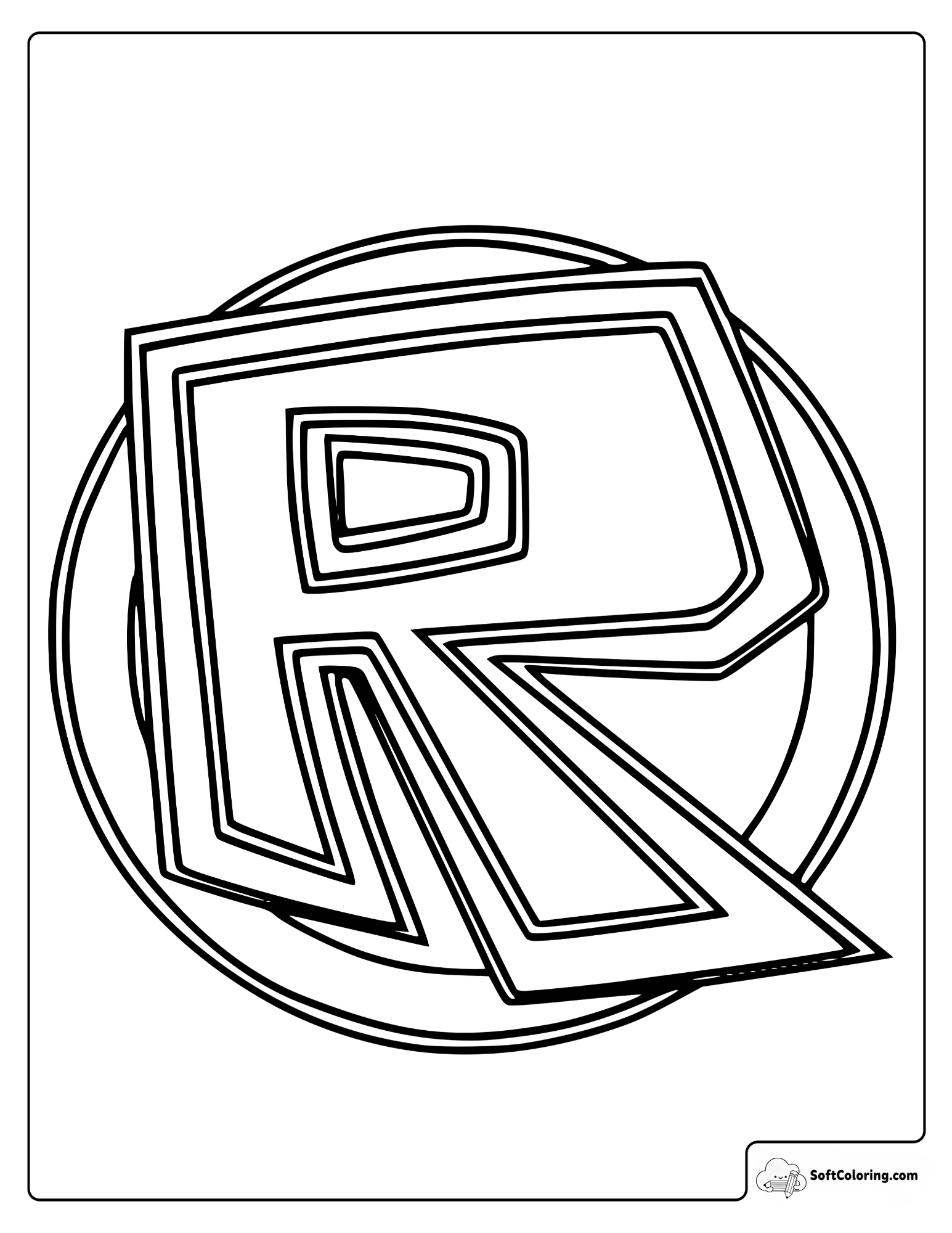 Roblox Logo Coloring Sheet