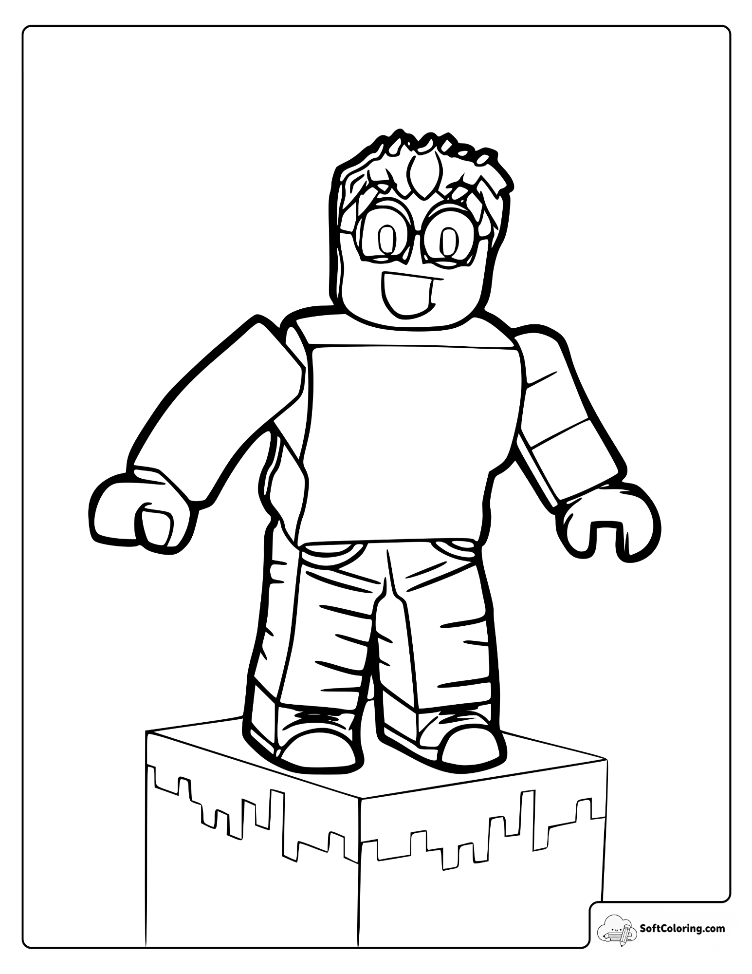 Roblox Minecraft Coloring Sheet