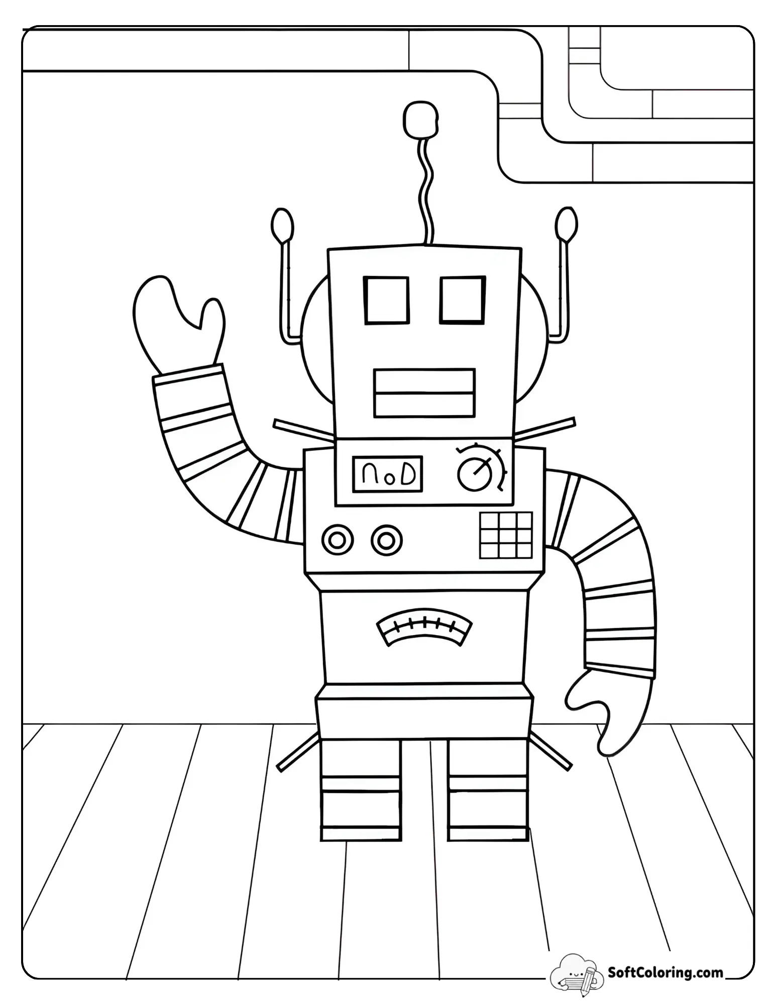 Roblox Mr. Robot Coloring Page