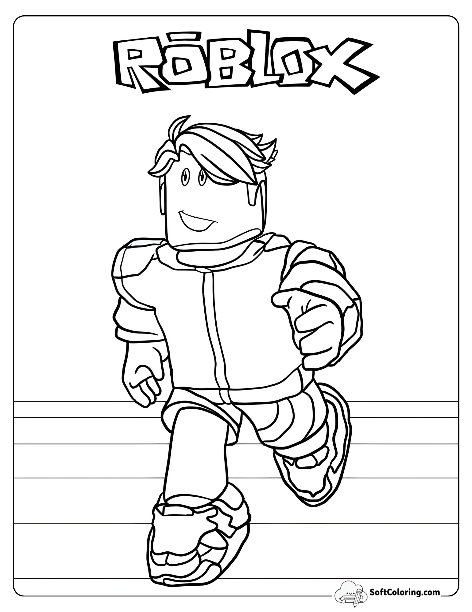 Roblox Runner Avatar Coloring Page