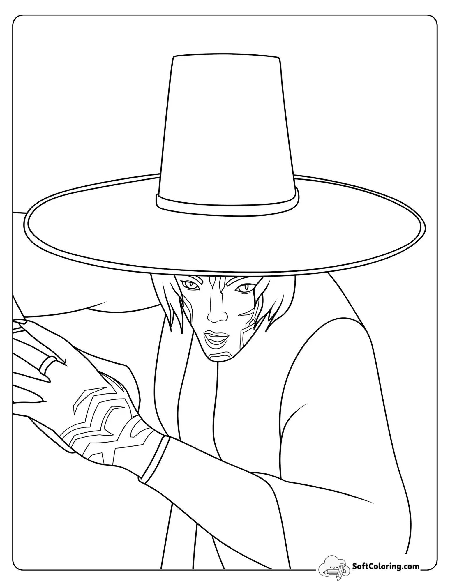 Romance From Kpop Demon Hunters Coloring Page