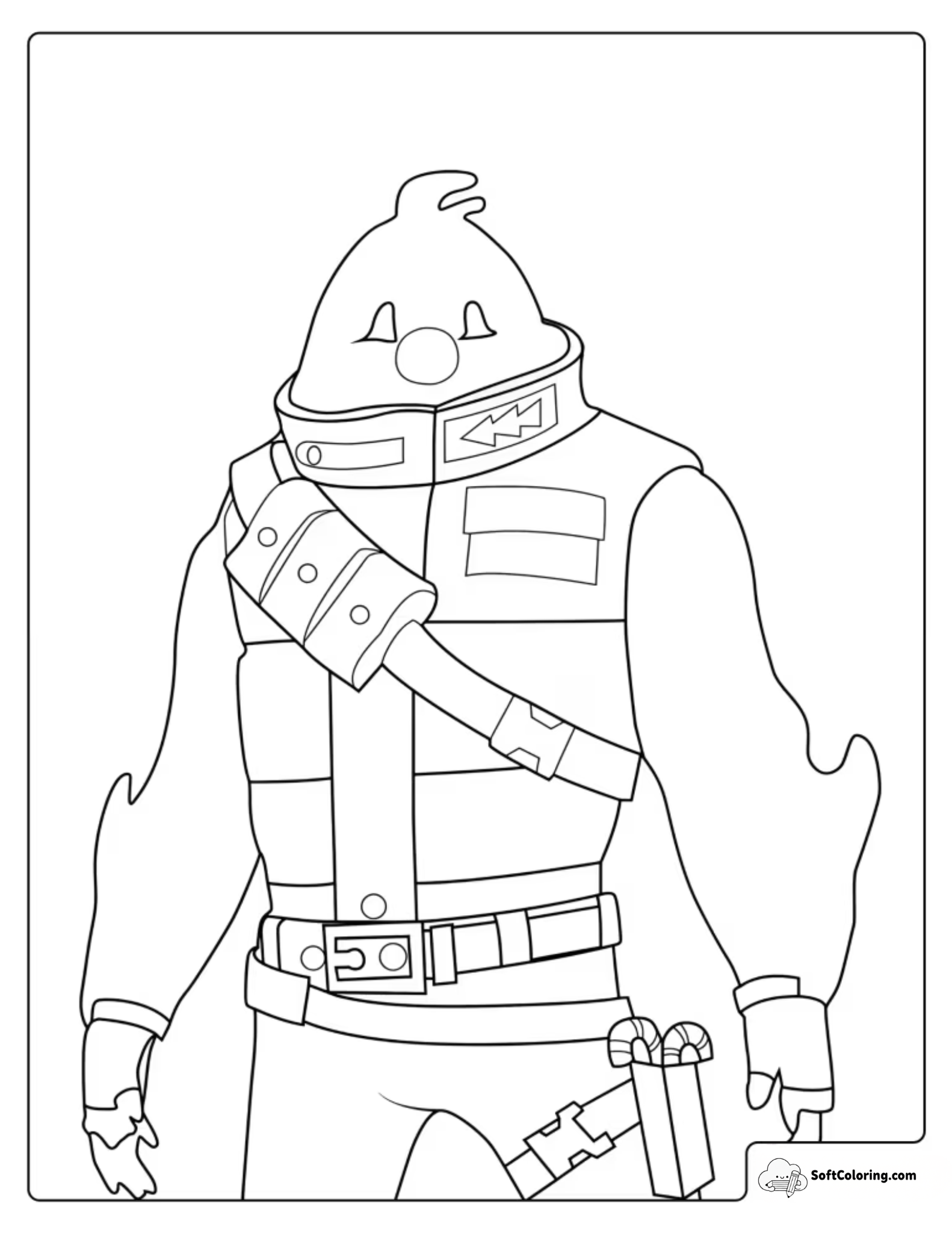 Snowman From Fortnite Coloring Page