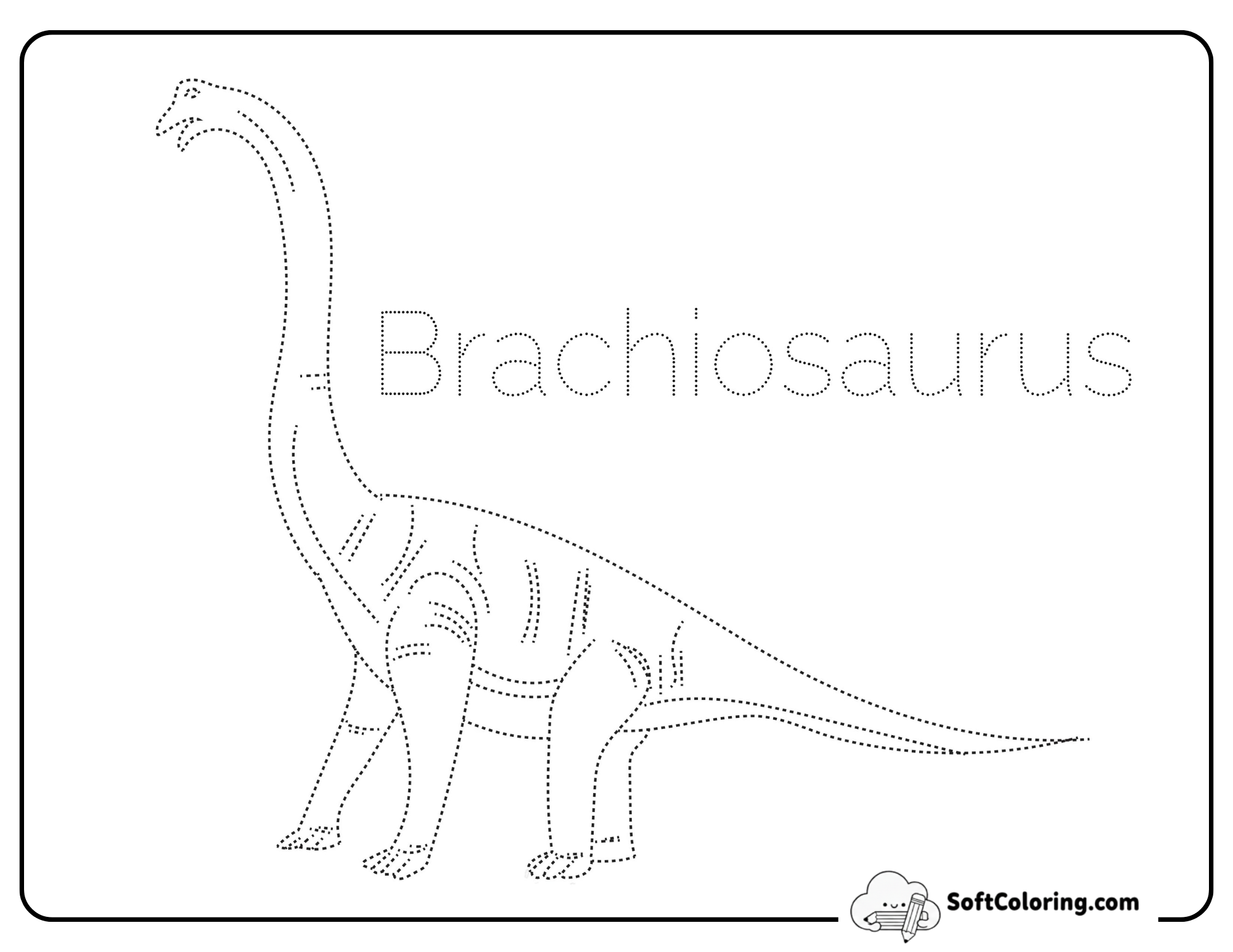 Brachiosaurus Dinosaur Tracing Picture