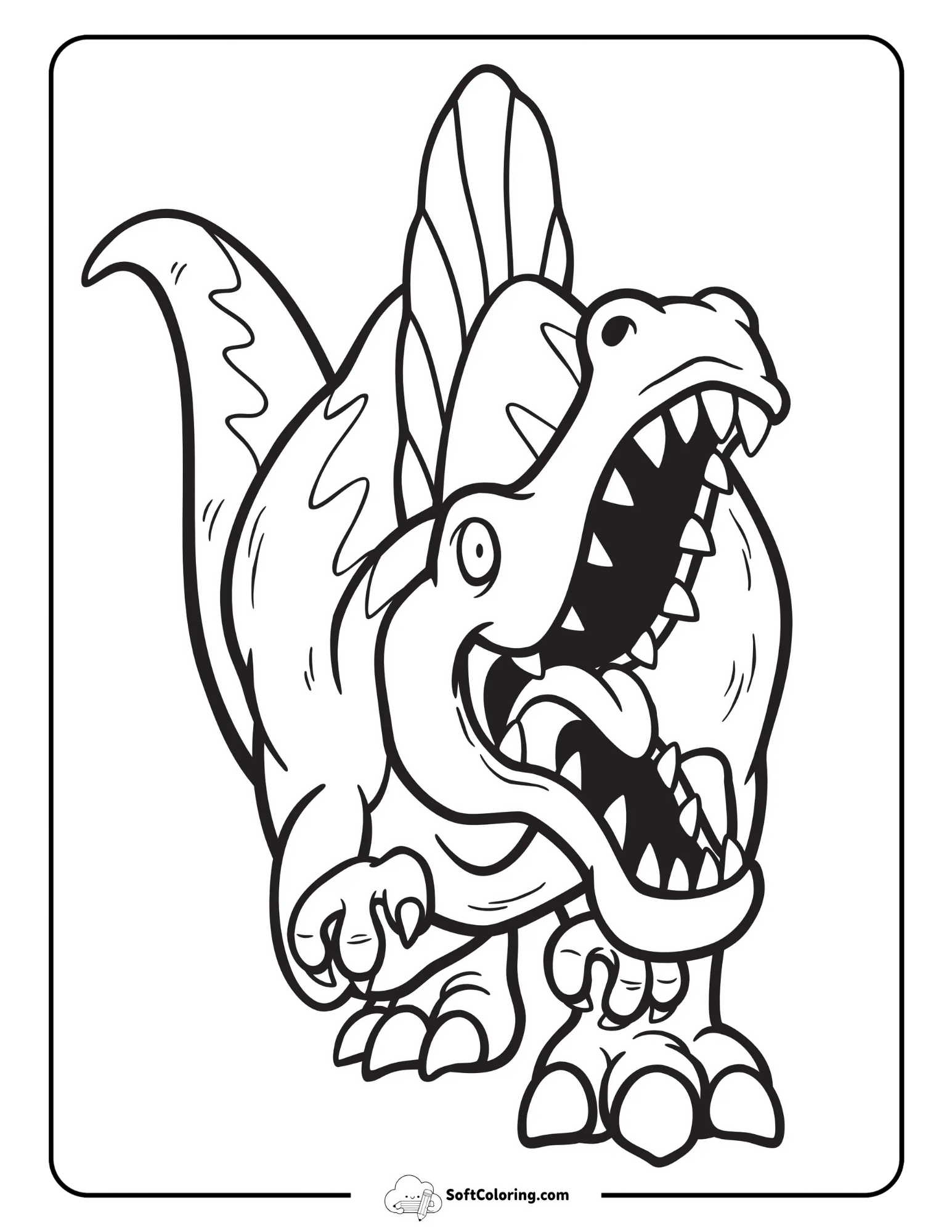 Fierce Spinosaurus Coloring Page