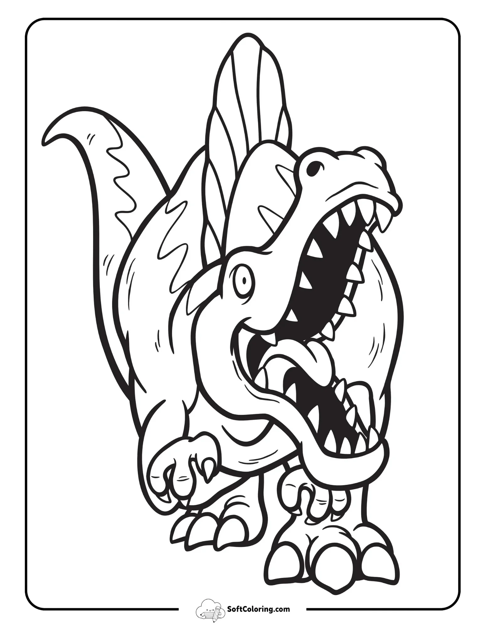 Fierce Spinosaurus Coloring Page