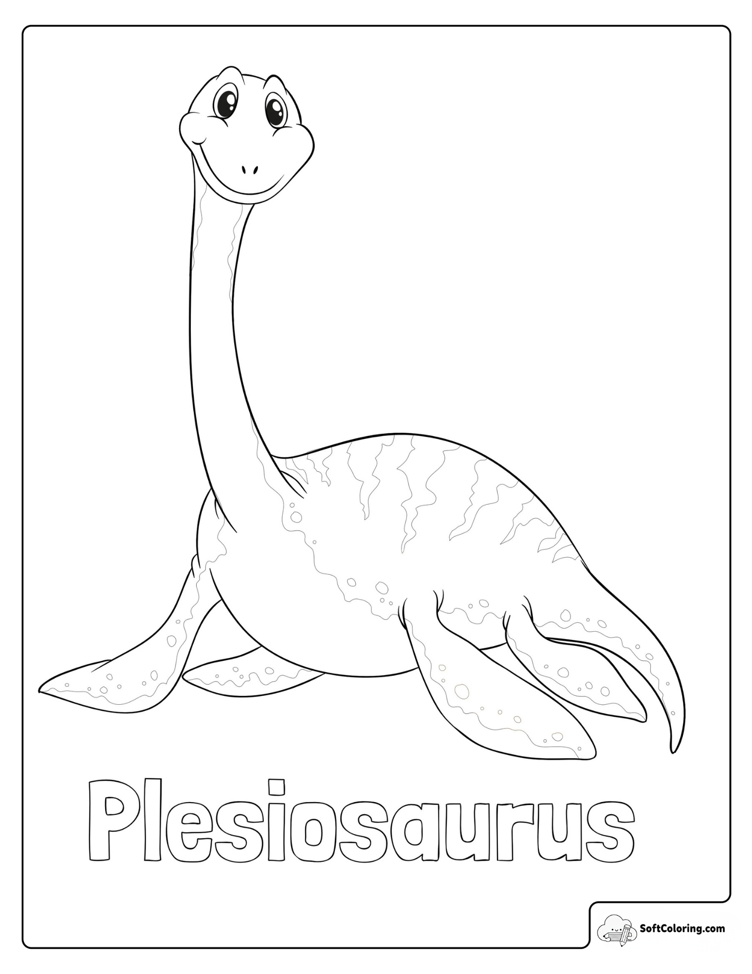 Plesiosaurus Coloring Page With Name