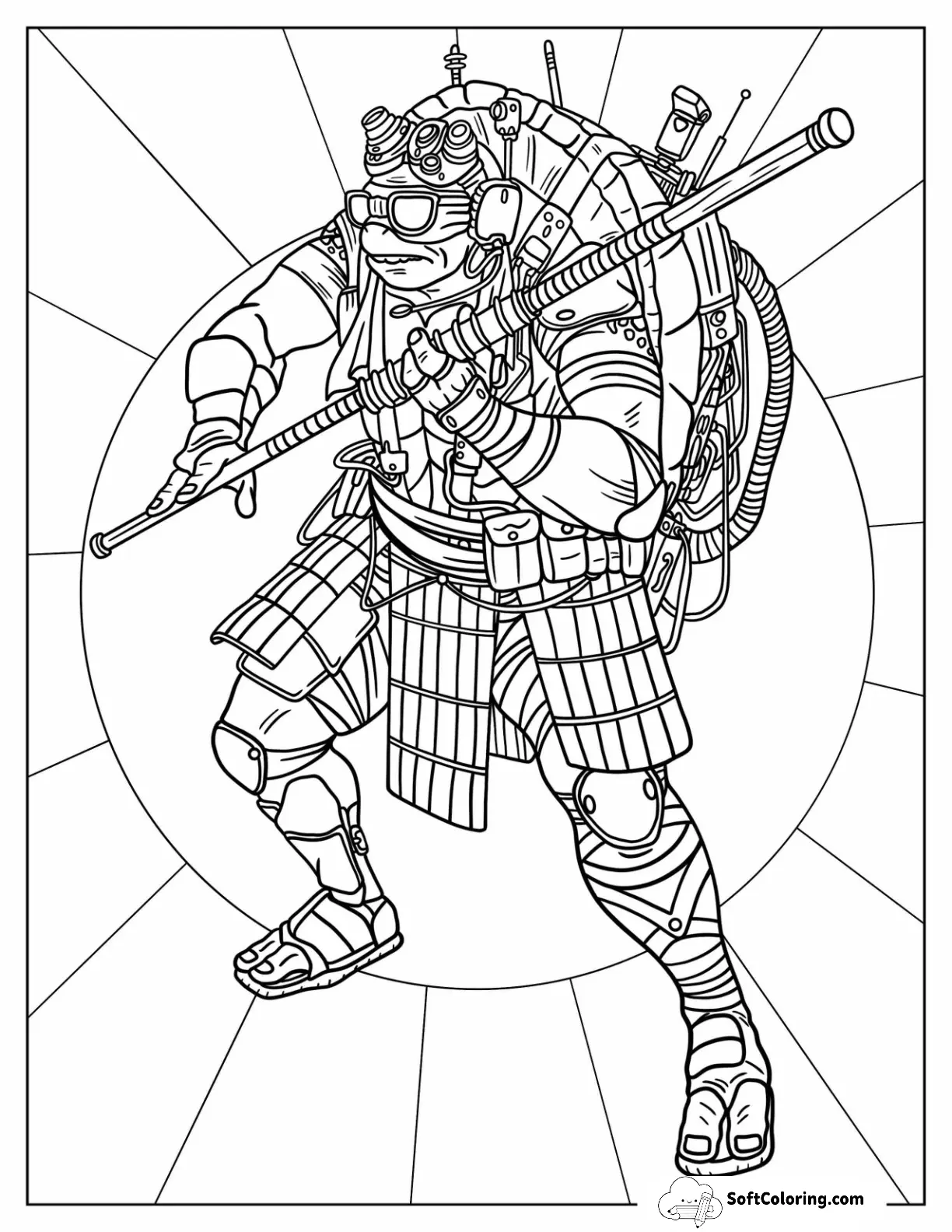 Ninja Turtles Of Adult Donatello Holding Bo Staff