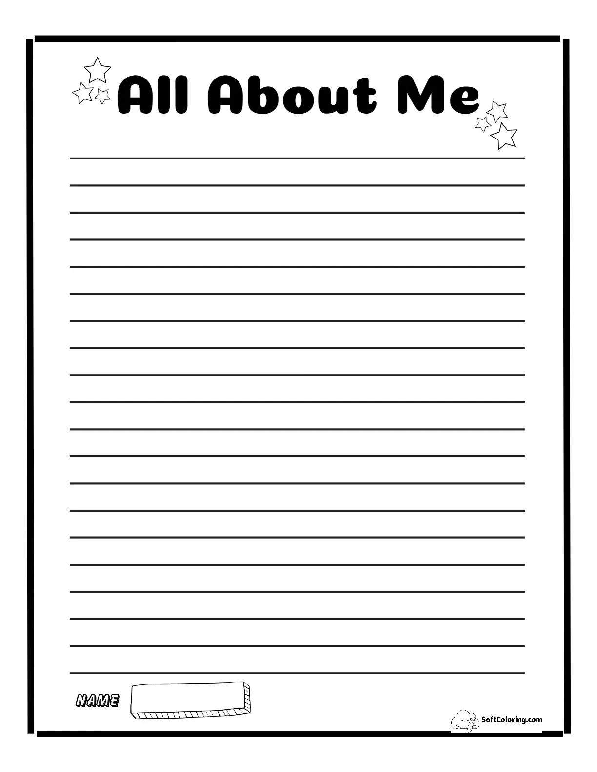 All About Me Printable Template