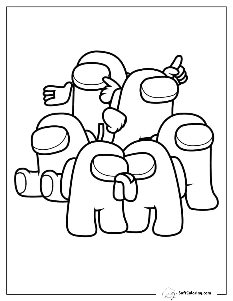 Among Us Outline For Preschoolers
