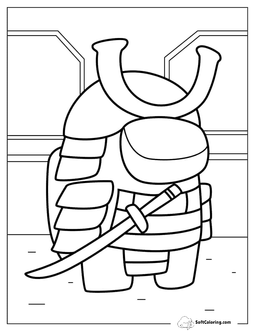 Among Us Samurai Skin