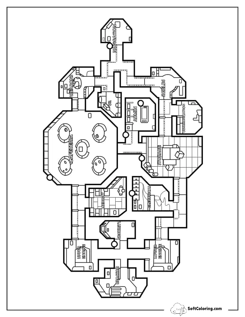 Among Us Spaceship Map