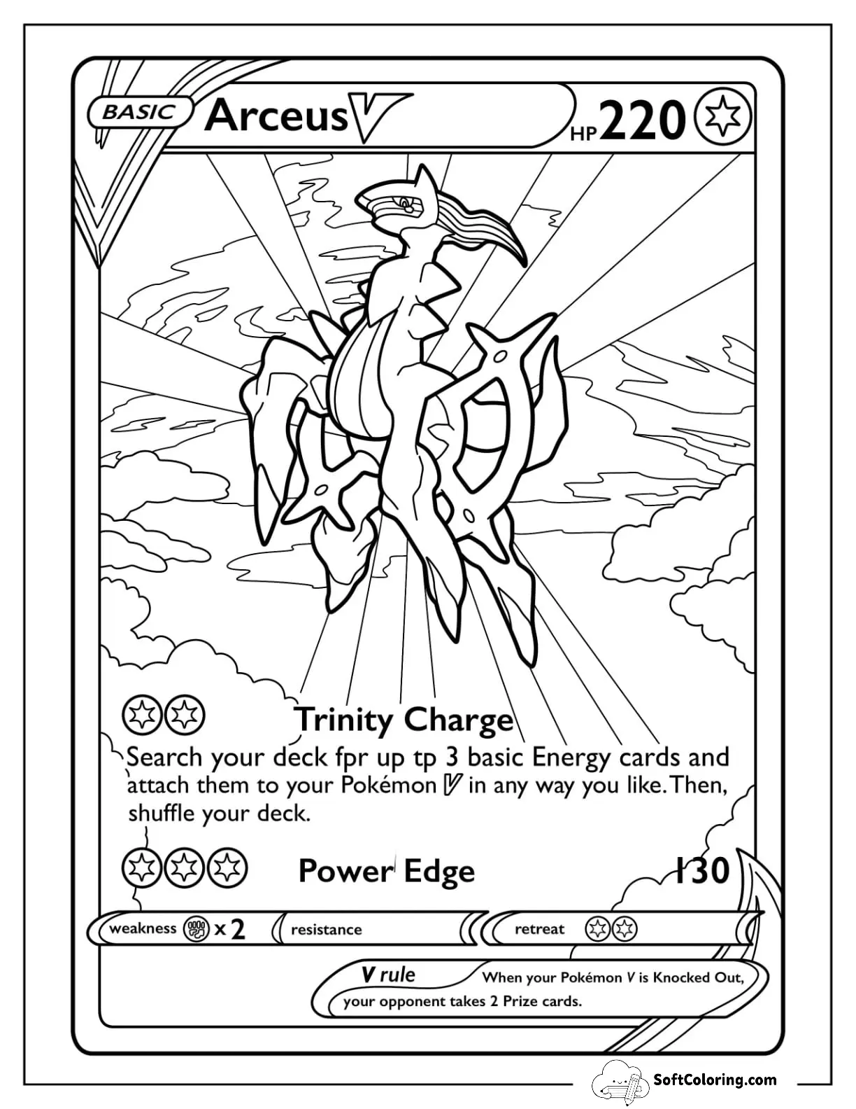 Arceus Trinity Charge Coloring Page