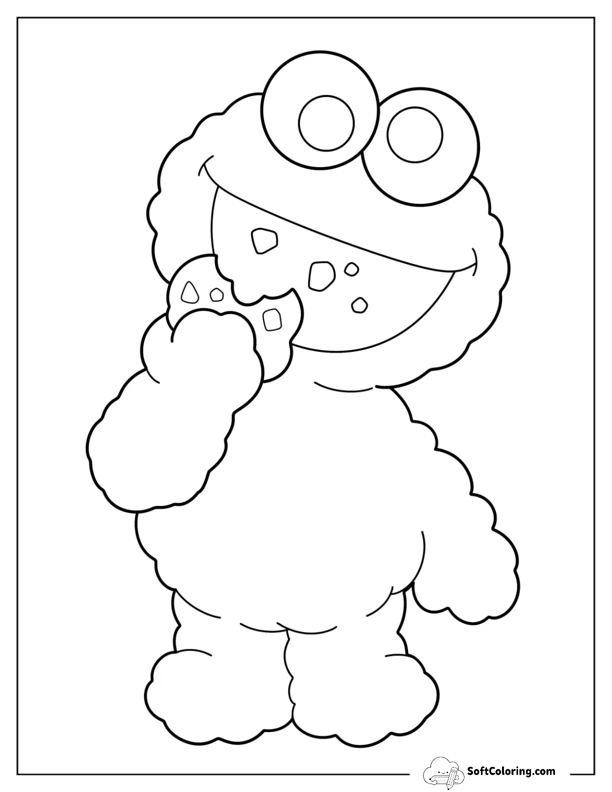 Baby Cookie Monster Chewing Cookie For Kids
