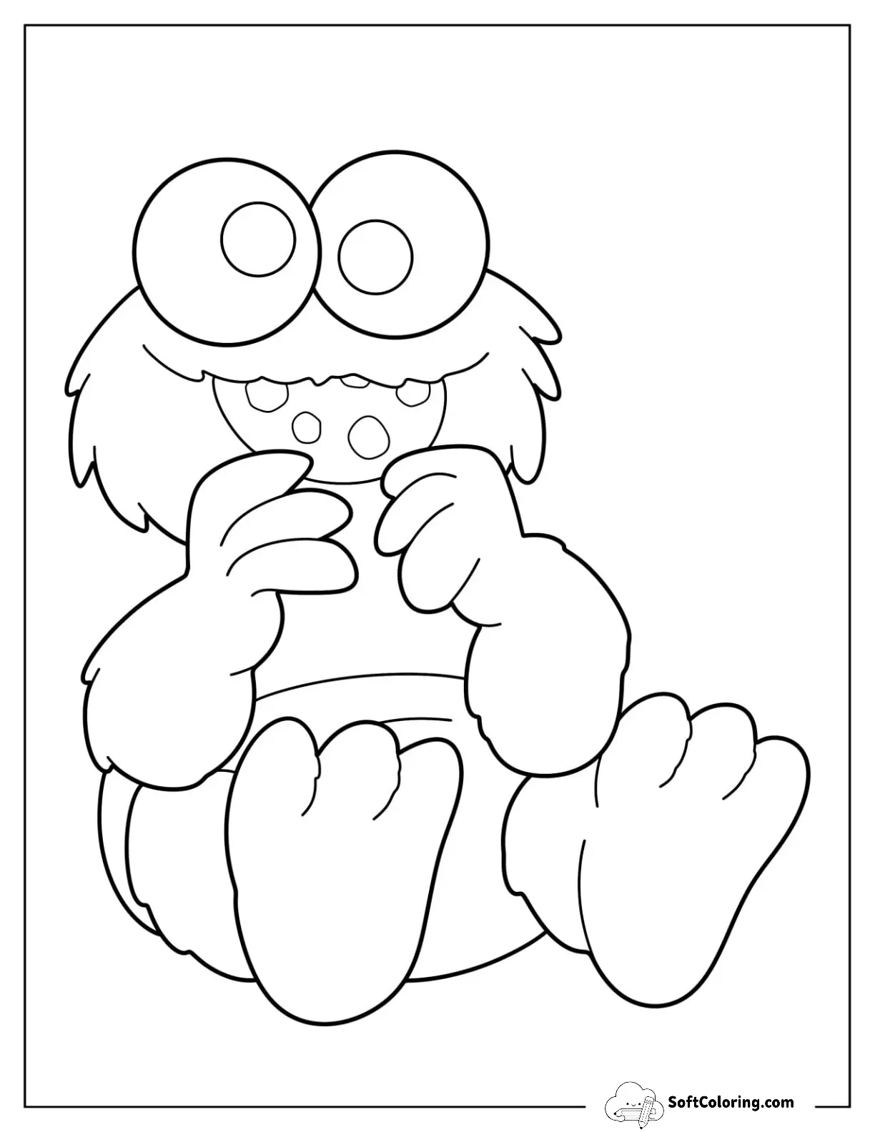 Babycookie Monster Eating Cookies For Preschoolers