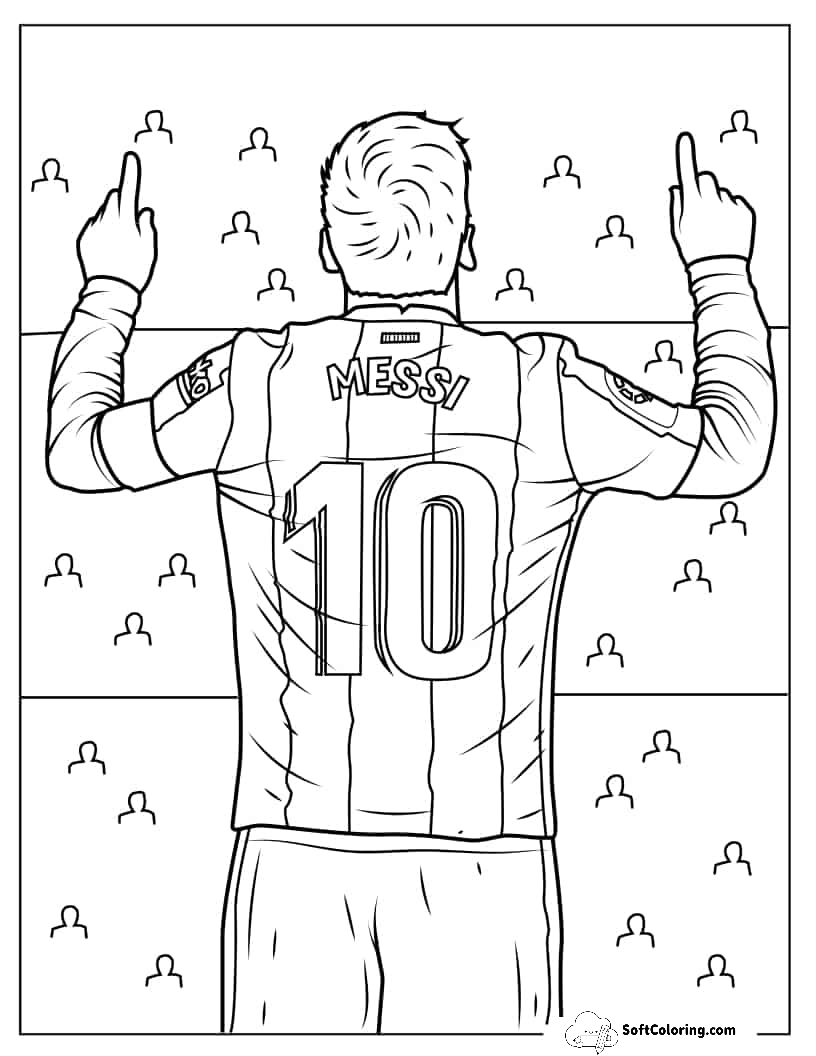 Back View Of Lionel Messi_S Jersey