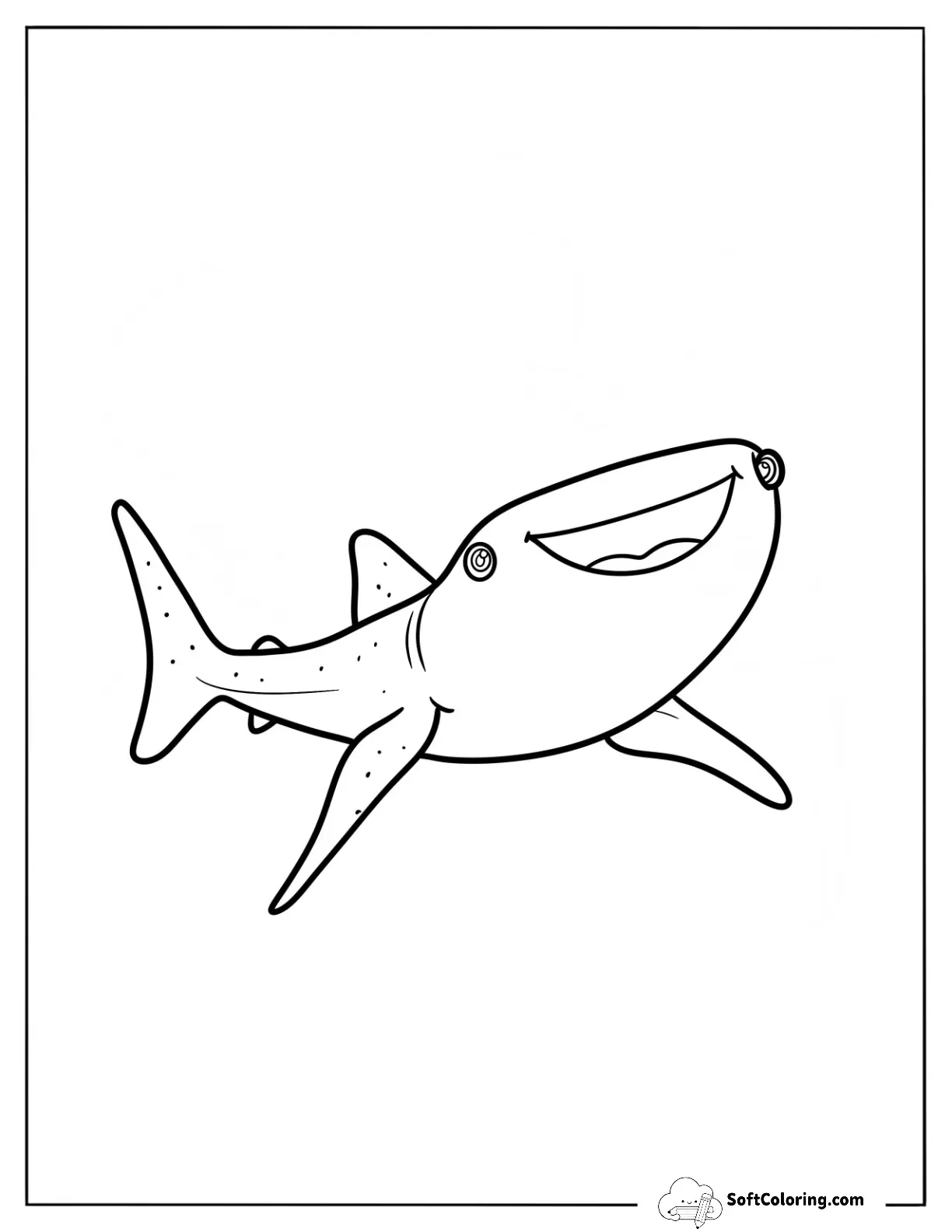 Basic Finding Dory Destiny Outline Coloring Page For Preschoolers