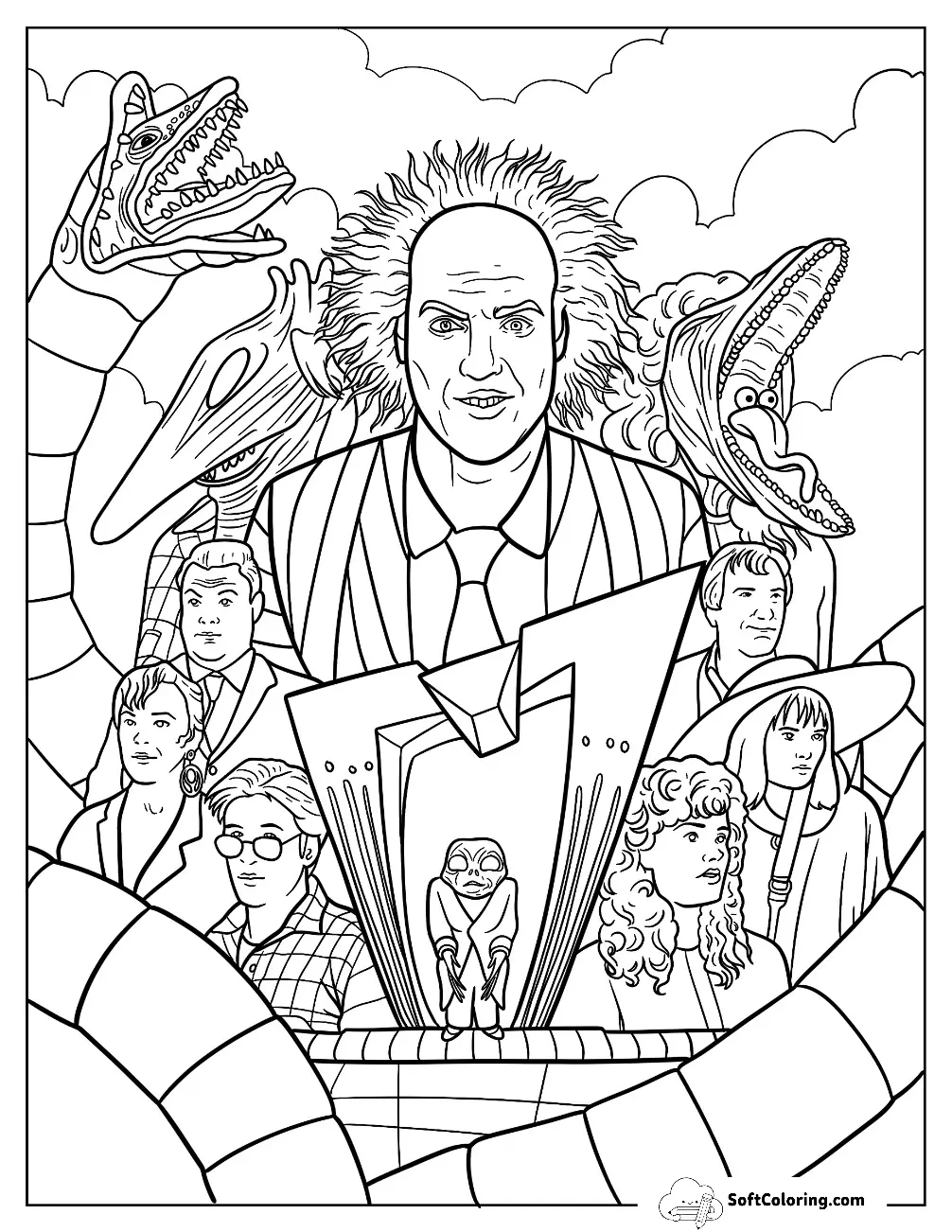 Beetlejuice Coloring Page Movie Poster