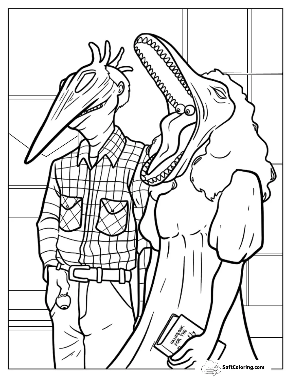 Beetlejuice Coloring Page Scary Adam And Barbara Maitland