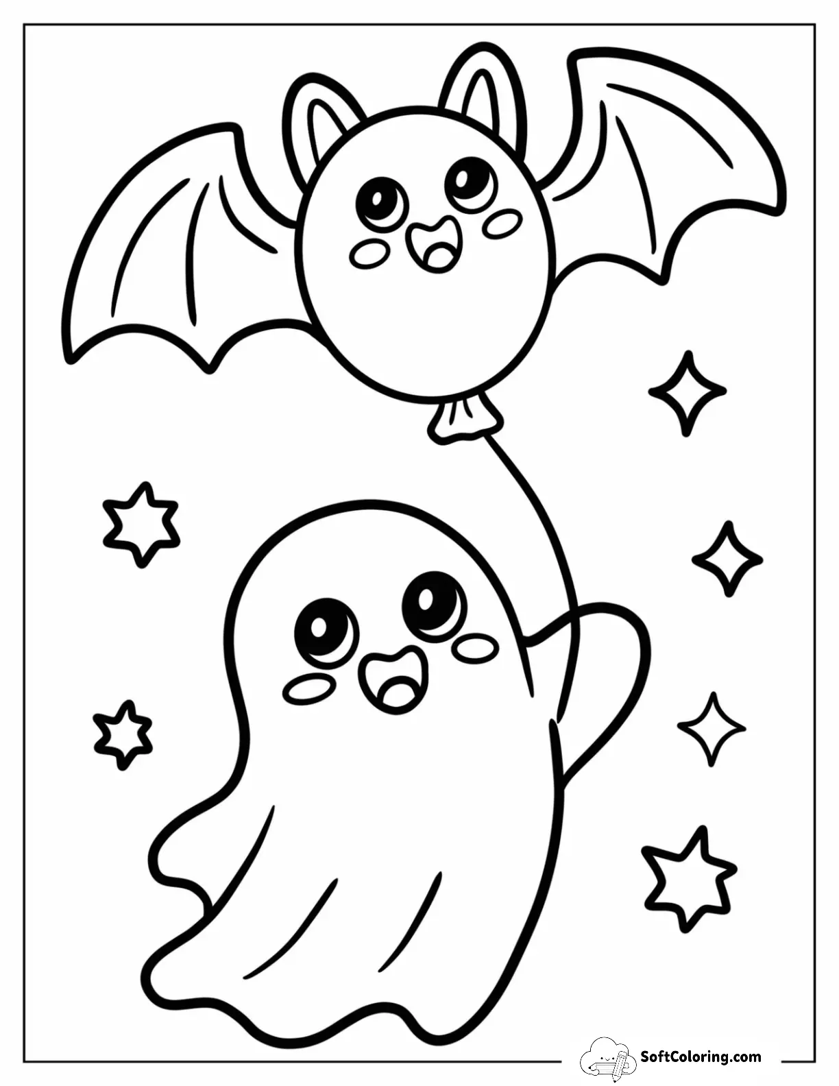 Blanket Ghost Playing With Bat Balloon