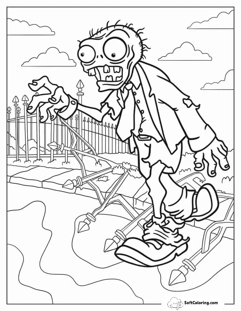 Brain Eating Zombie To Color