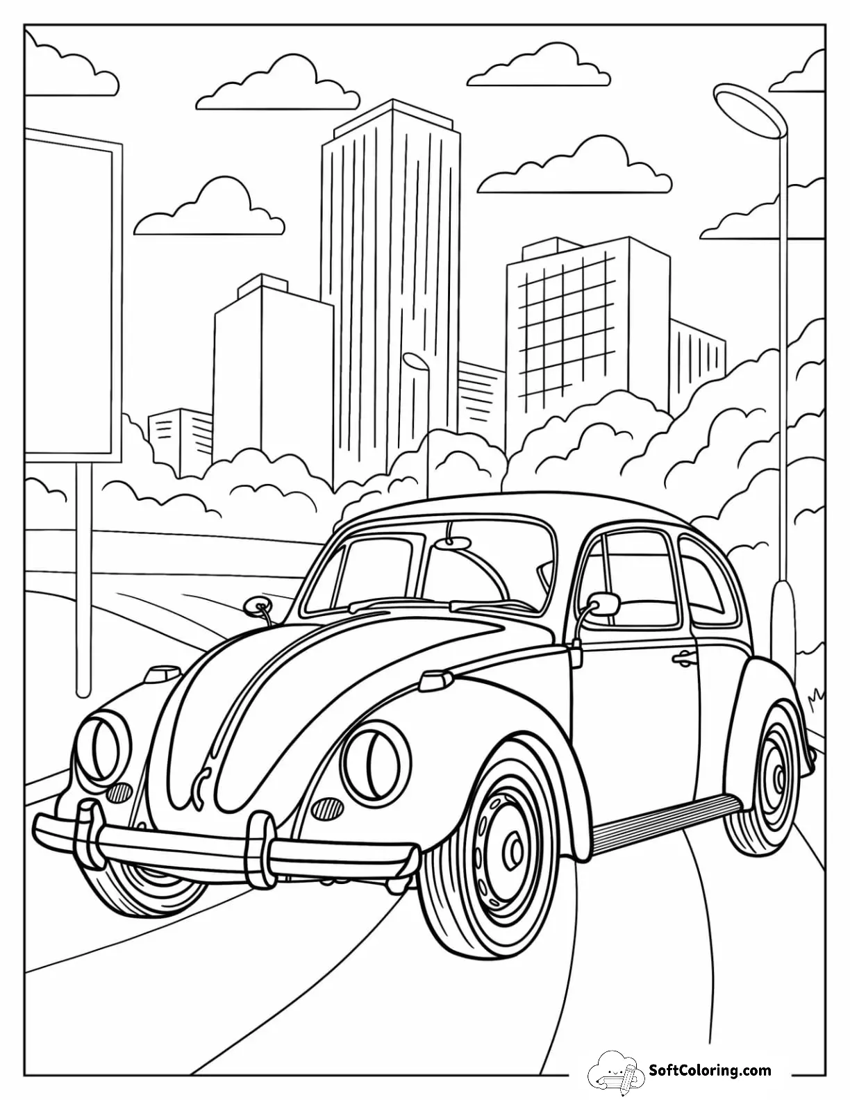 Bumblebee Coloring Page Vw Bug Form