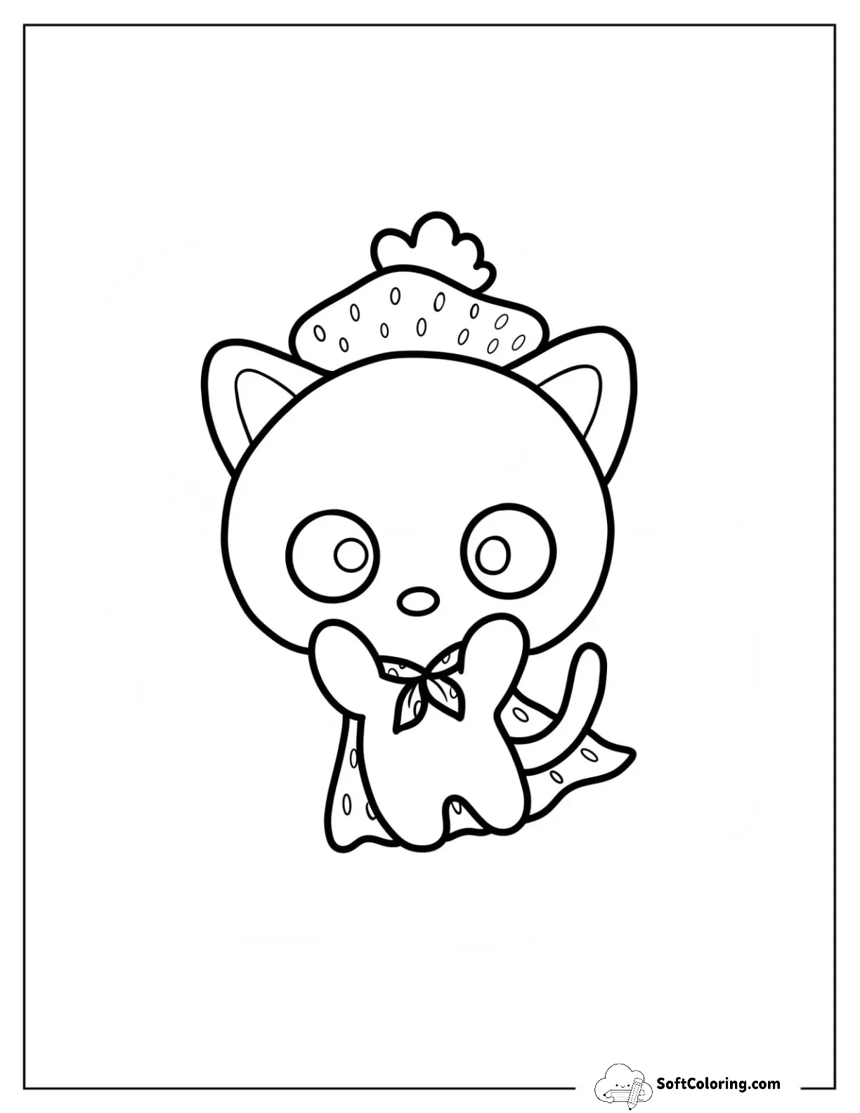Chococat Wearing Strawberry Hat And Cape