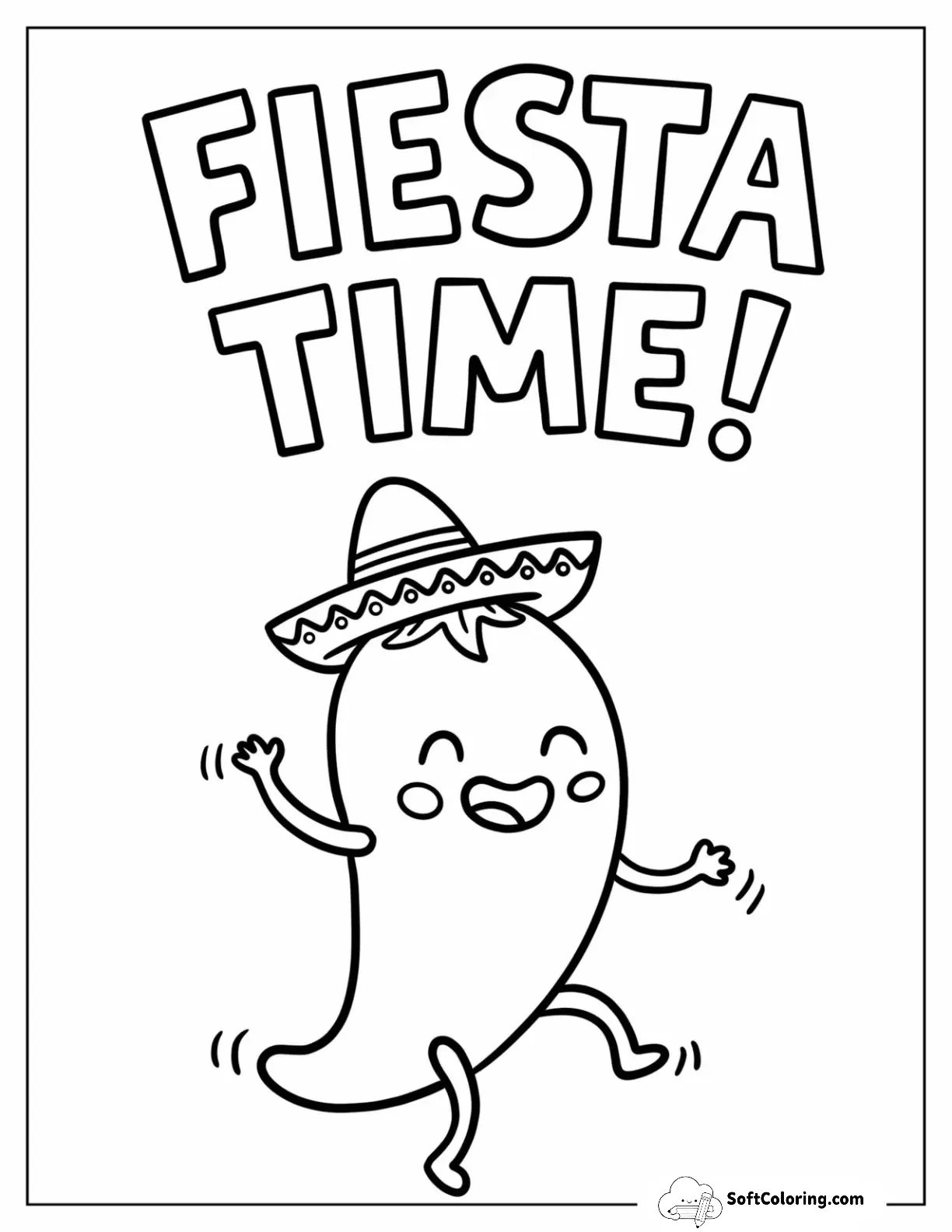 Cinco De Mayo Fiesta Time Dancing Chili Pepper