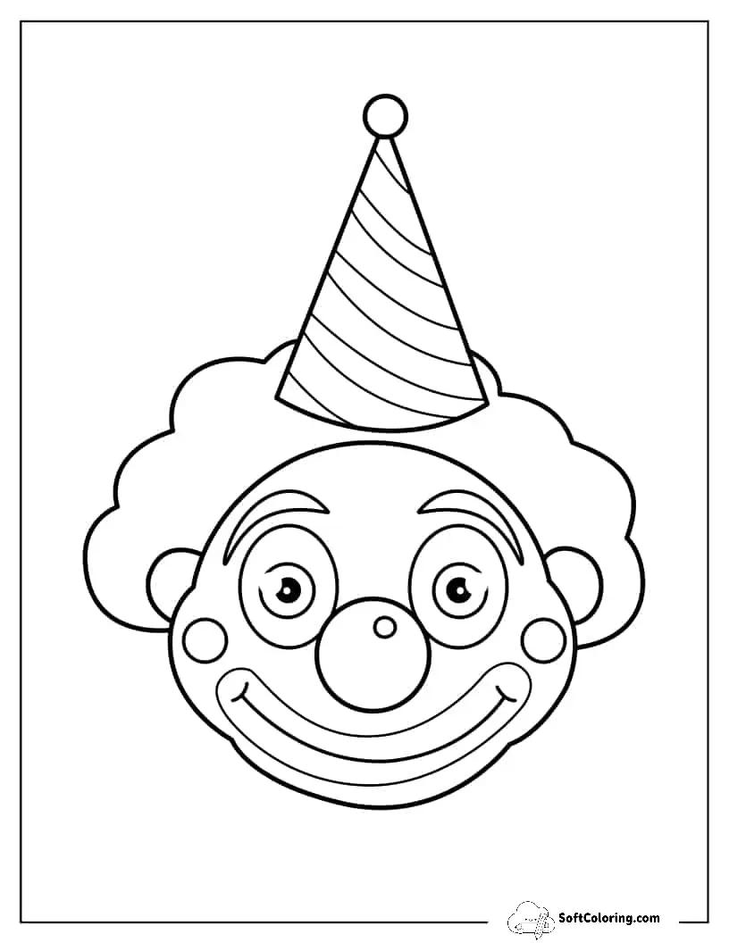 Clown Face For Preschoolers
