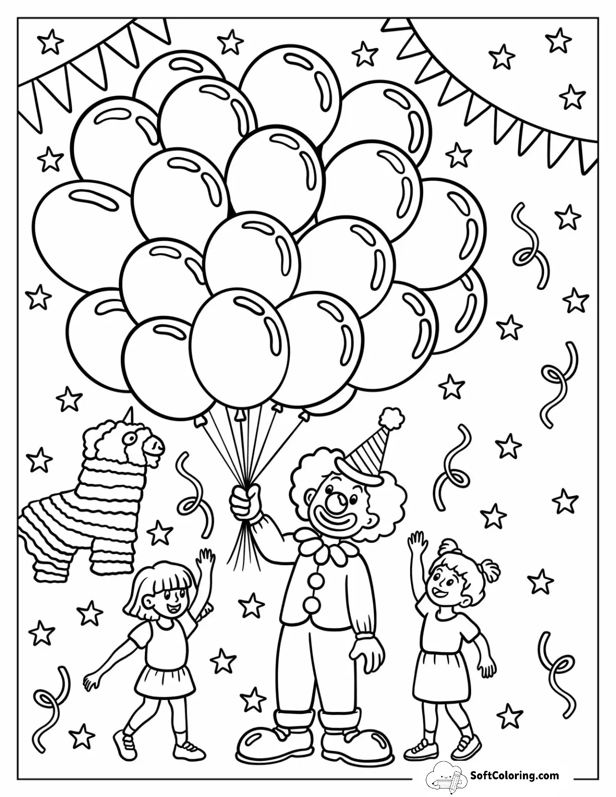 Clown Coloring Pages