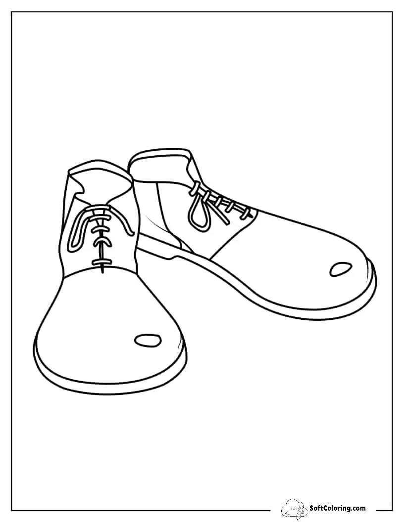 Clown Shoes For Preschoolers To Color
