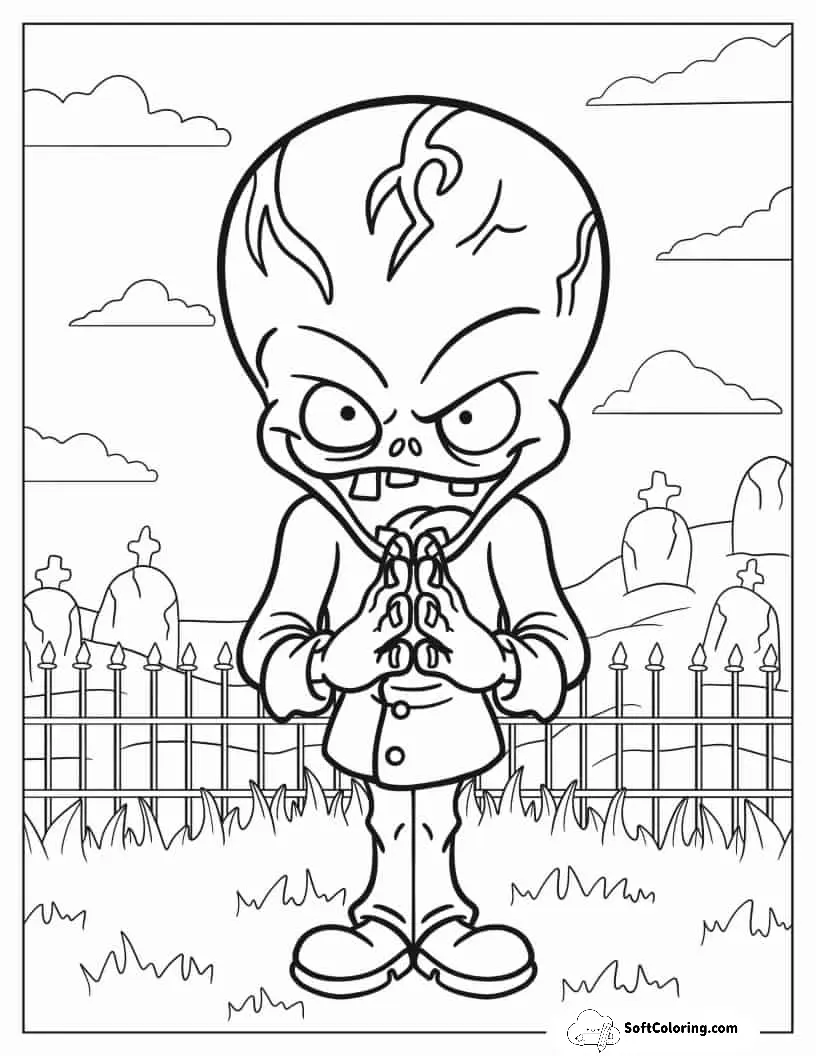Coloring Page Of Dr Zomboss