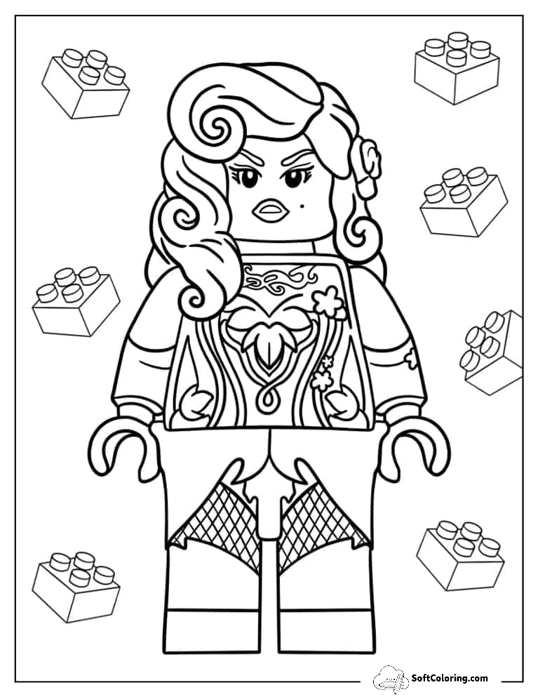 Coloring Page Of Lego Poison Ivy