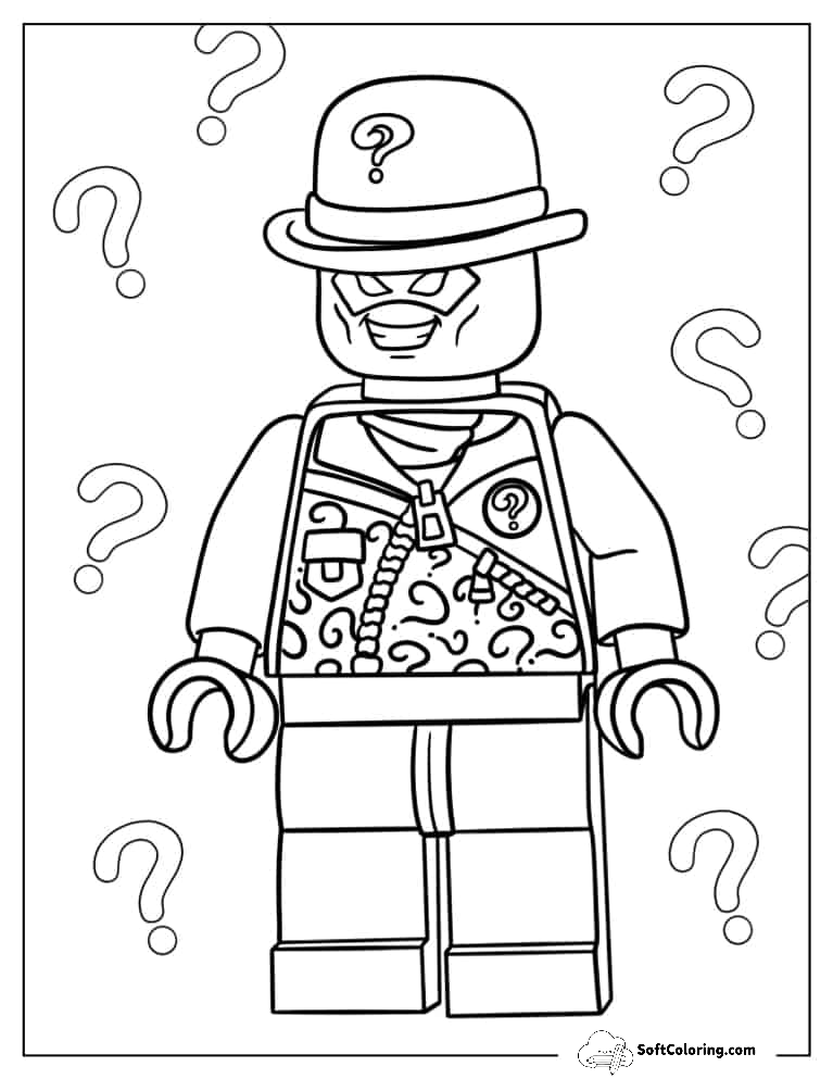 Coloring Page Of Lego Riddler